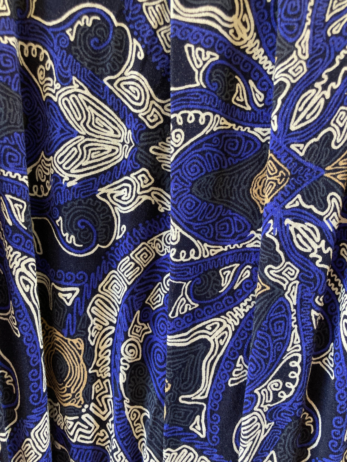 Maeve Anthropologie Blue Patterned Jersey Knit Maxi Dress - Sz S - NEW - 4427SC
