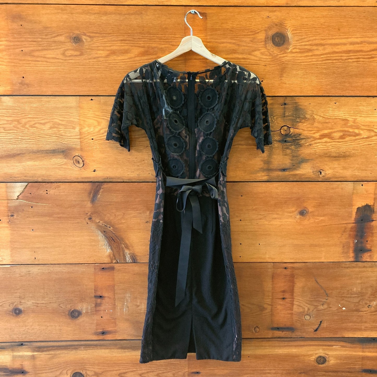 0 - Beguile Byron Lars Black Lace Carissima Fitted Pencil Dress 0308LS