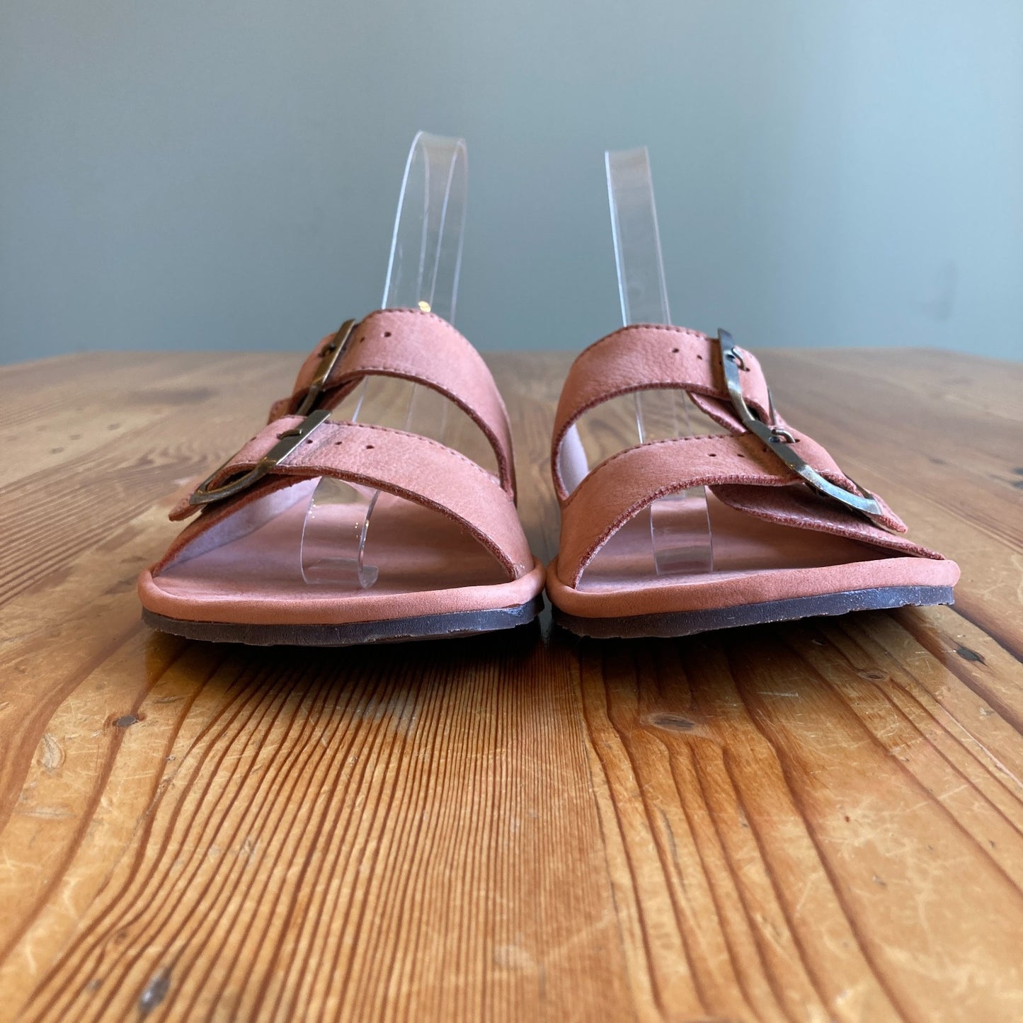 El Naturalista Salmon Pink Leather Bare Sandals NEW w/ Box - Size 37 - 0627LH