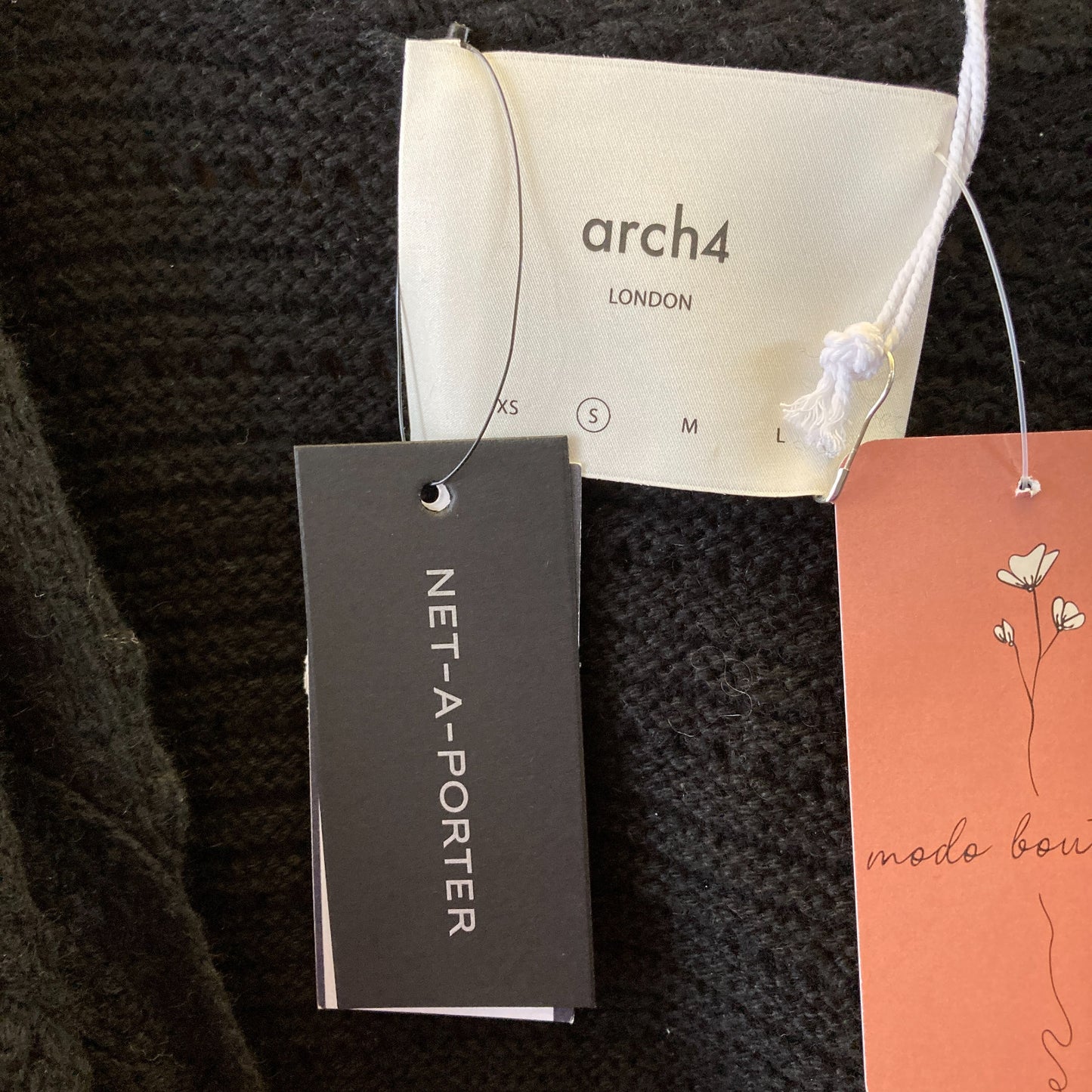 Arch4 Black Cashmere Silk Jodie Sleeveless Sweater Tank - Size S - NEW - 0422VS