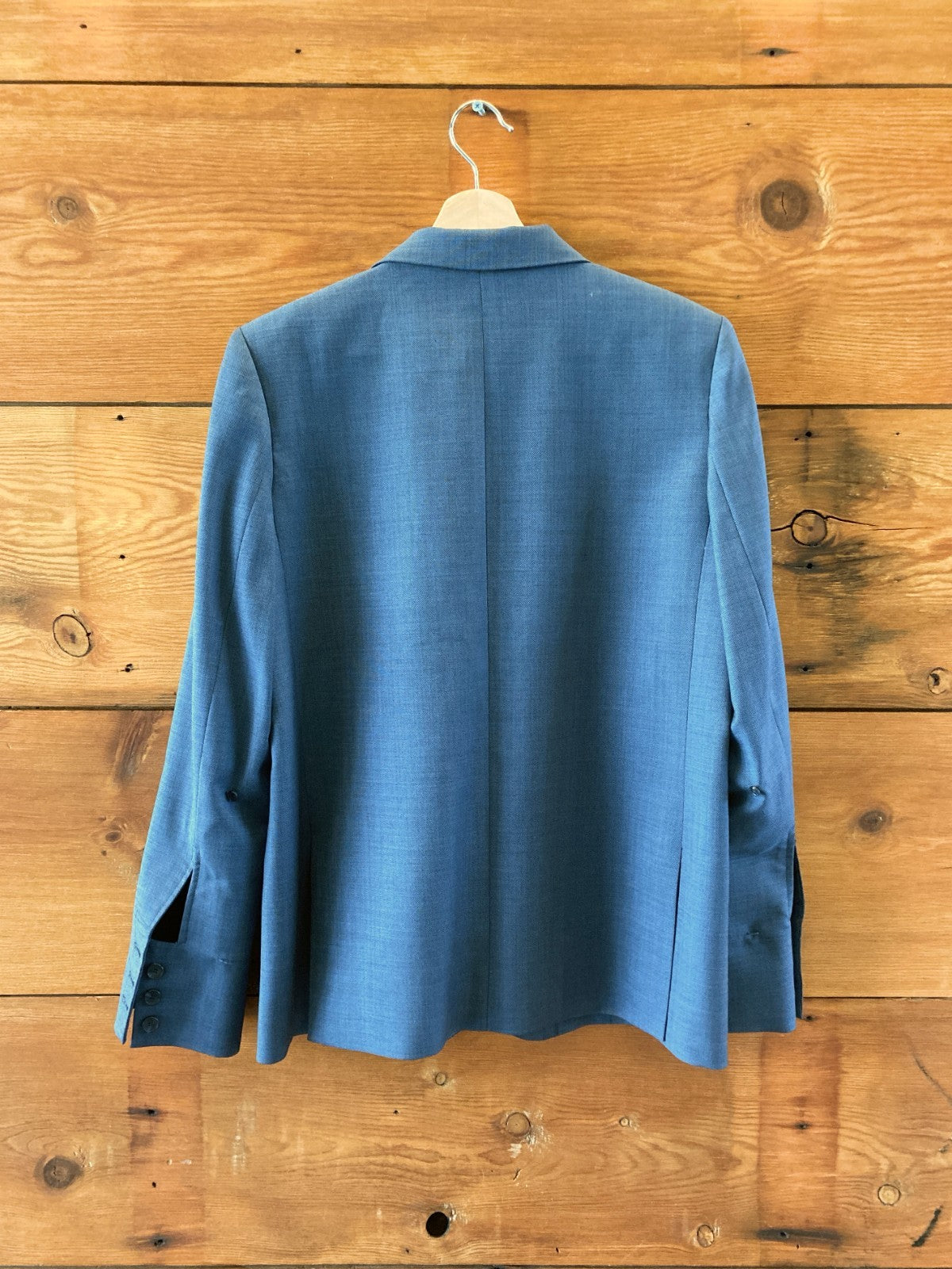 TWP Blue Wool Twill Button Up Boyfriend Blazer Jacket - Size M - 4427SC