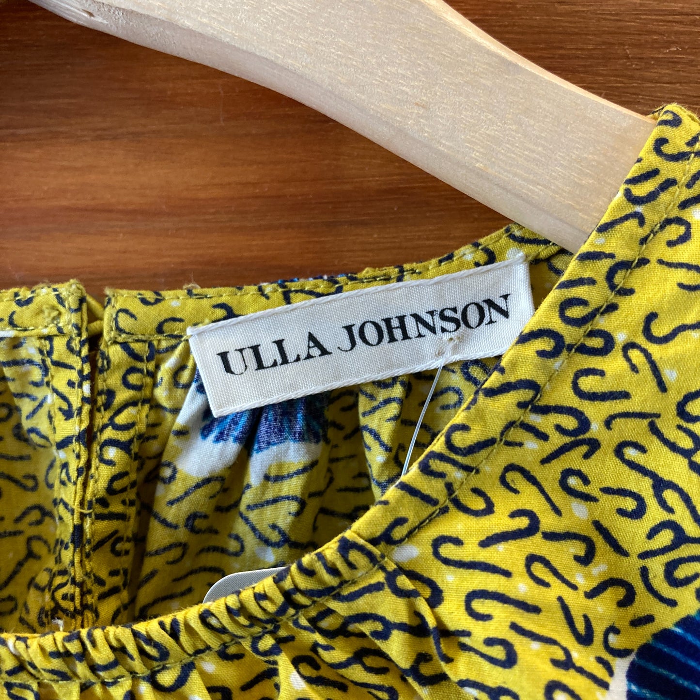 Ulla Johnson $255 Yellow Sand Dollar Caasi Ruffle Blouse Top - Size 8 - 0611AJ