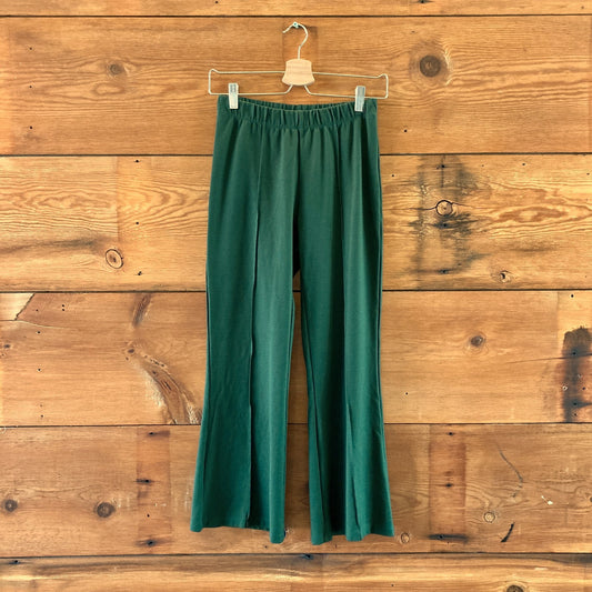 Clare V Forest Green Le Flare Trouser Pull-On Ponte Knit Pants - Size M - 0425KN