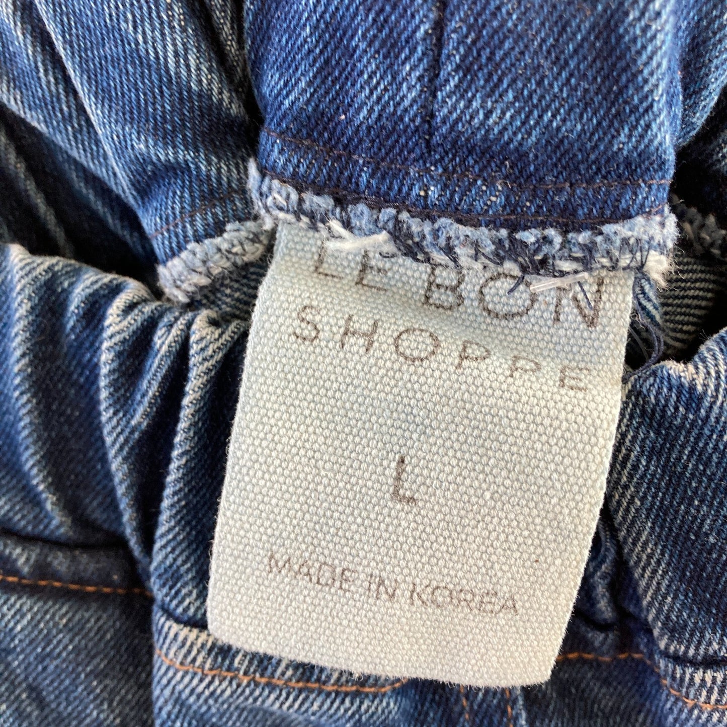 L - Le Bon Shoppe Denim Elastic Waist Jean Mini City Skirt 0916VB