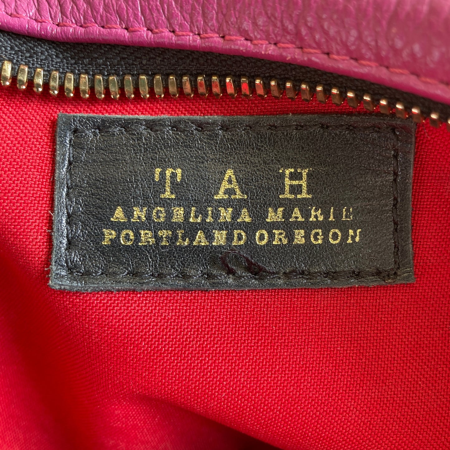 TAH $385 Portland Owned Purple Leather Nomad Fanny Pack Purse - 0424FB
