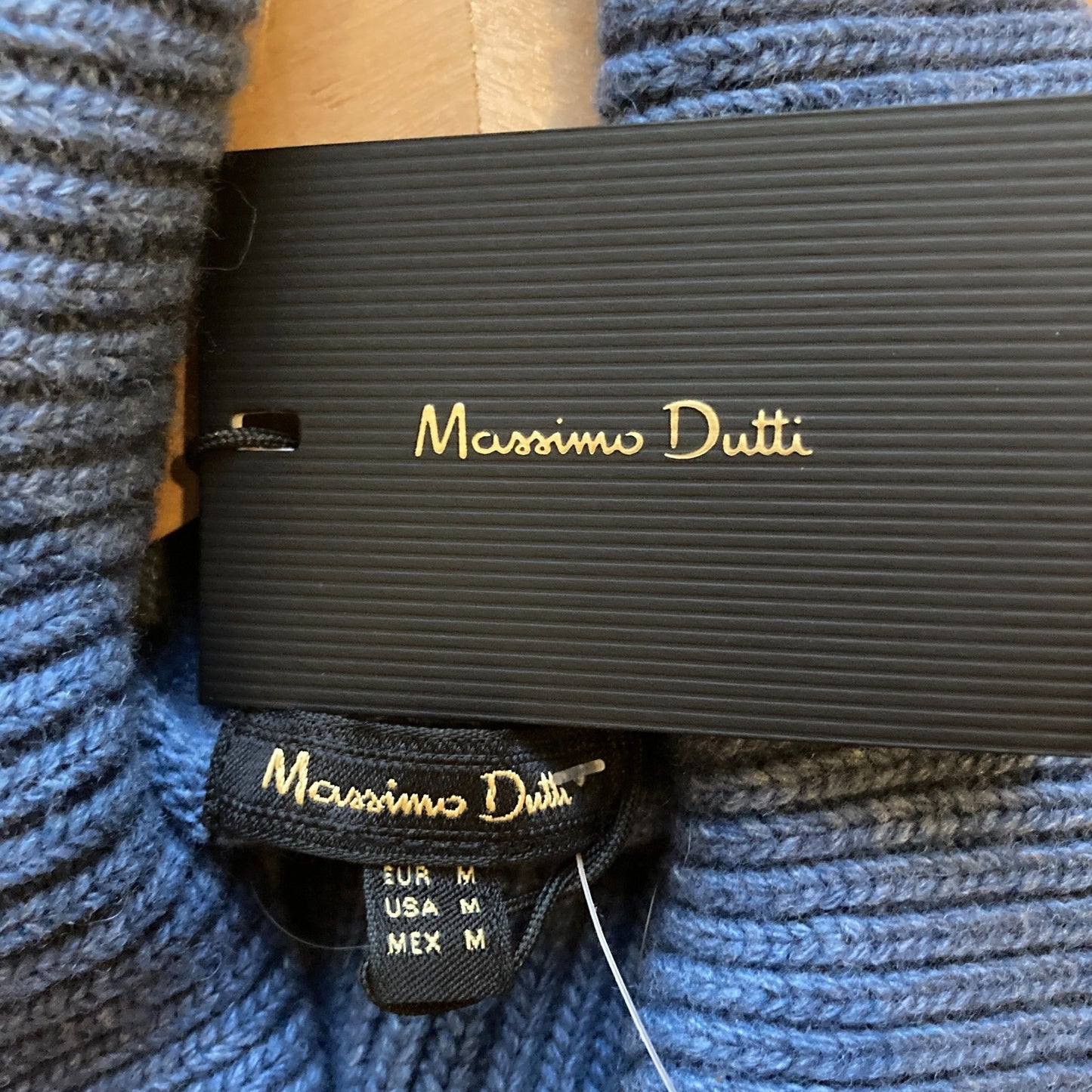 M - Massimo Dutti Blue NEW Turtleneck Poncho Womens Sweater 0927LL