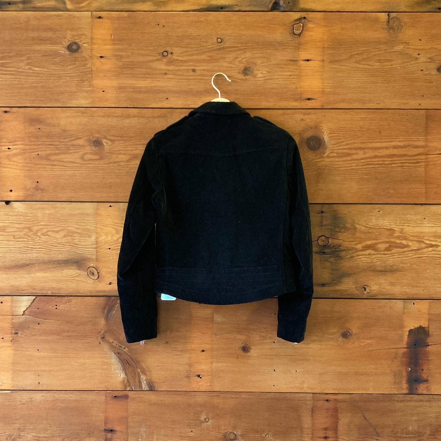 XS - Rag & Bone Black Velvet Mercer Moto Womens Biker Jacket 0508DK