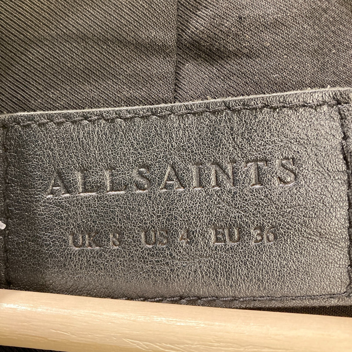 All Saints Black Leather Funnel Neck Bales Moto Biker Jacket - Size 4 - 0501JG