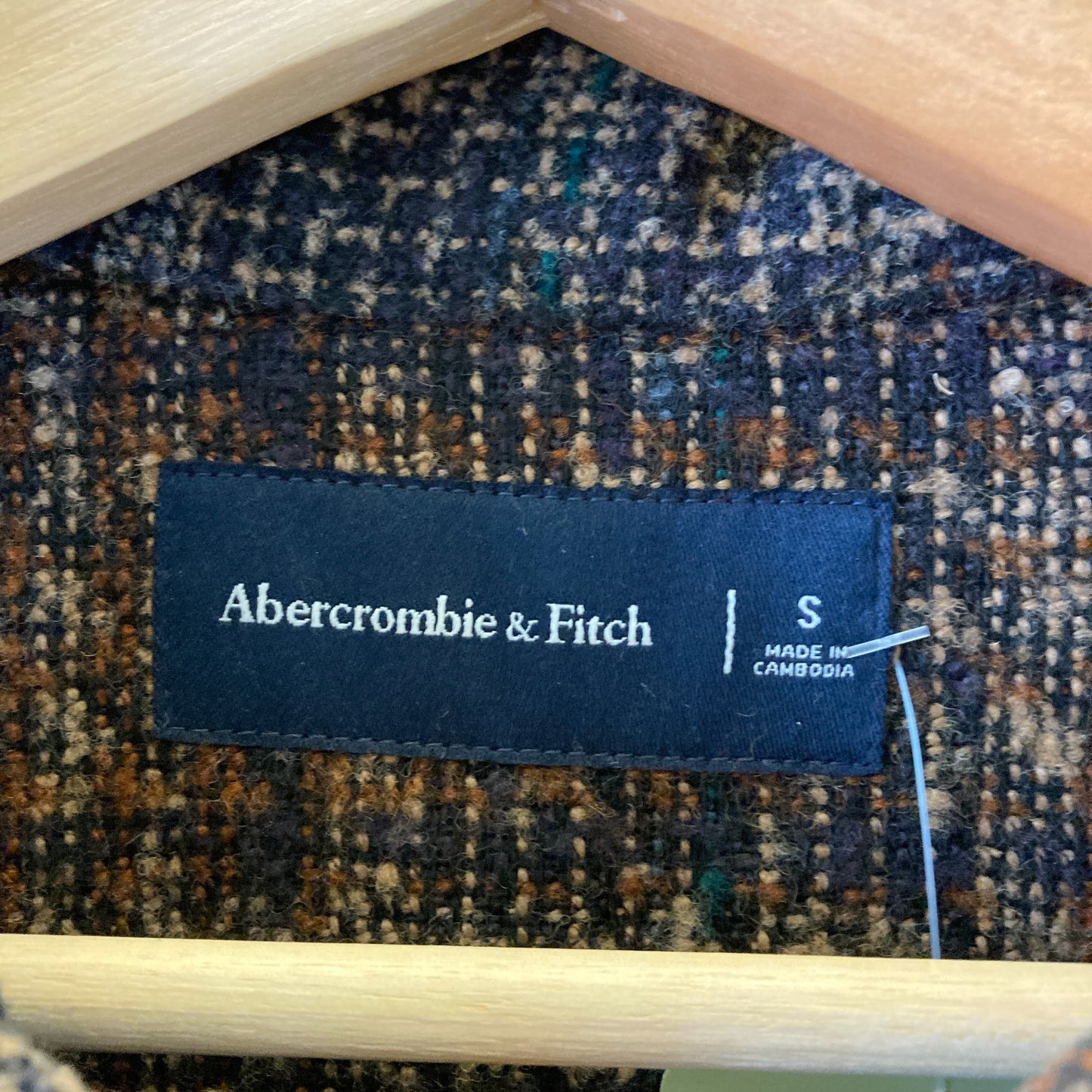 Abercrombie & Fitch Brown Bouncle Button Front Shirt Jacket - Size S - 0312IG
