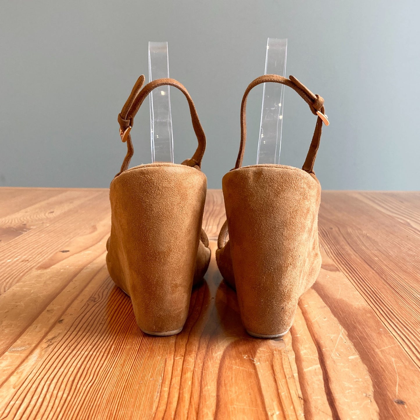 39 / 9 - Prada Tan Suede Leather Vintage Y2K Chunky Sandals Shoes 1021KD