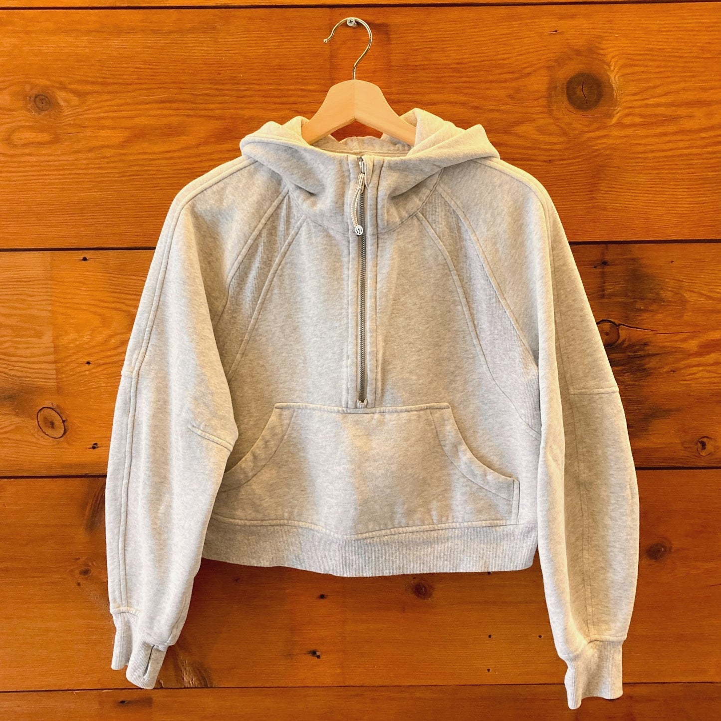XS / S - Lululemon Gray Oversized Hooded Half Zip Scuba Hoodie Sweatshirt 0123MP