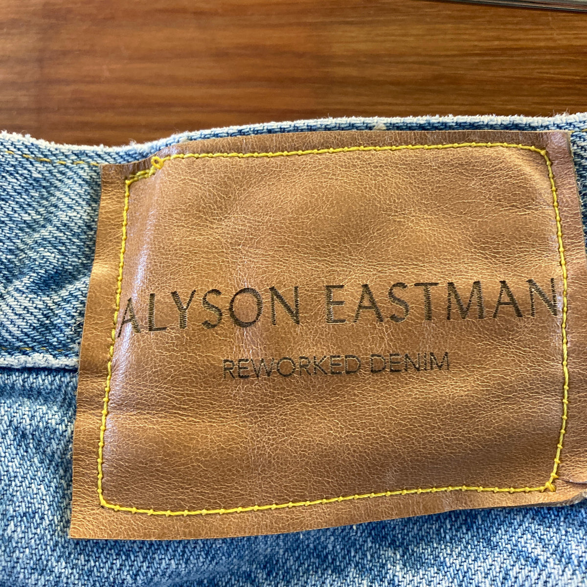 Alyson Eastman Reworked Wide Leg Contrast Panel Jeans - Size M - 0920PW