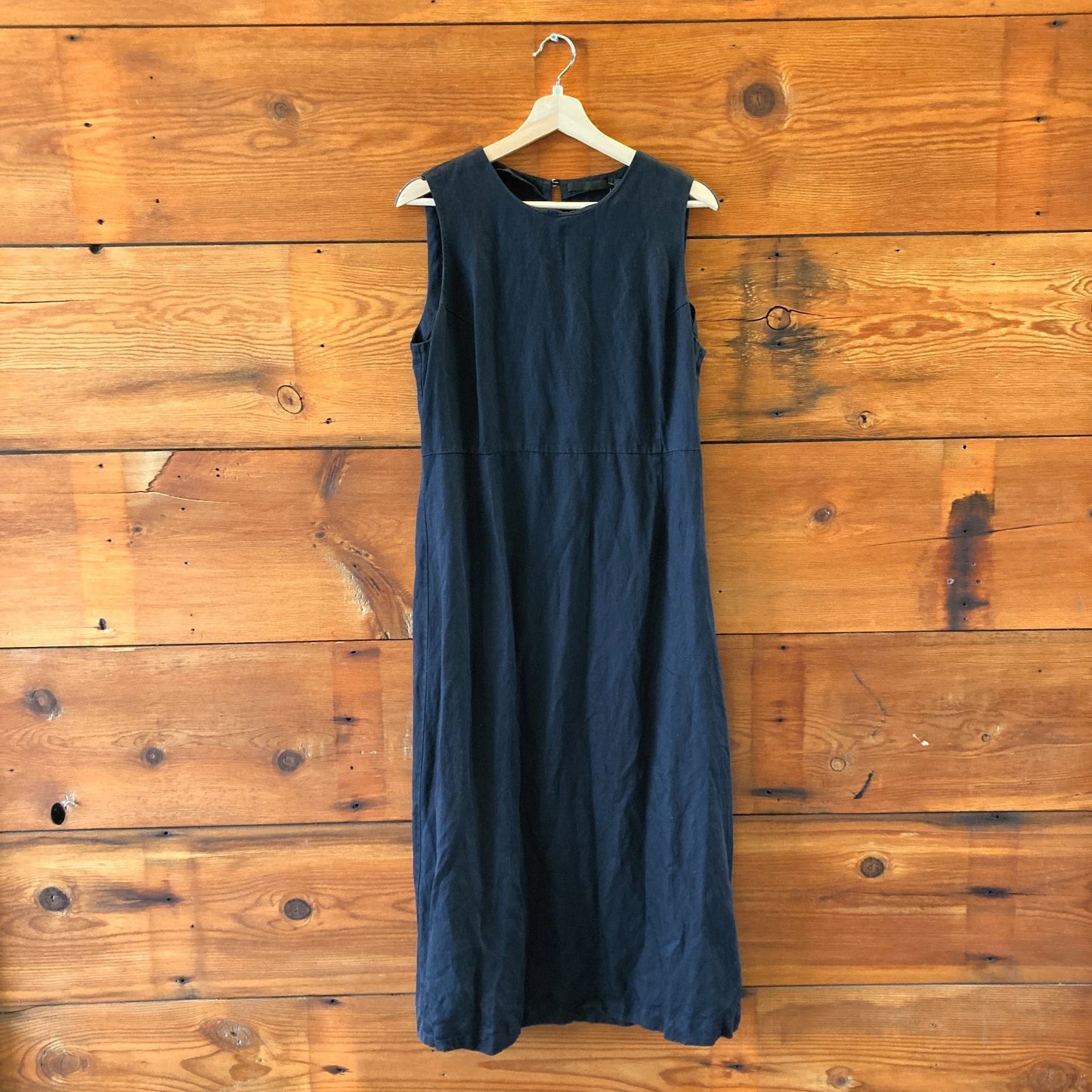 Jenni Kayne Black Sleeveless Linen Blend Midi Dress - Size XL - 0924GC
