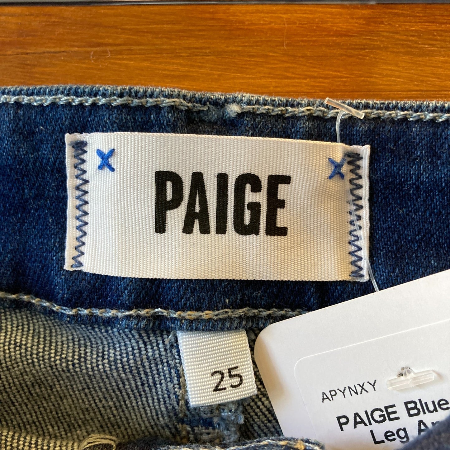 PAIGE Blue Wide-Leg Anessa Women’s Regular Jeans - Size 25 - 0926PB