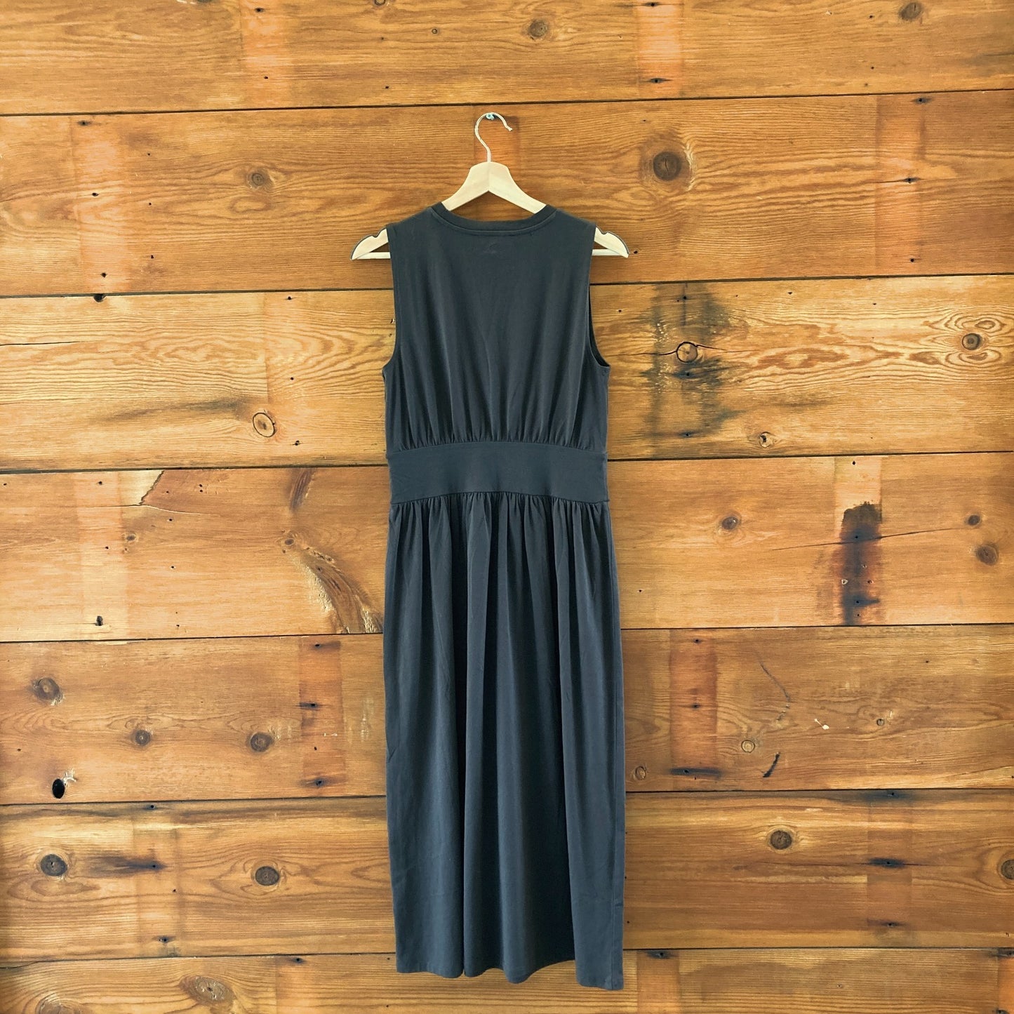 Frame $298 Chocolate Brown Banded Jersey Button Dress - Size XS - NEW - 0419QD