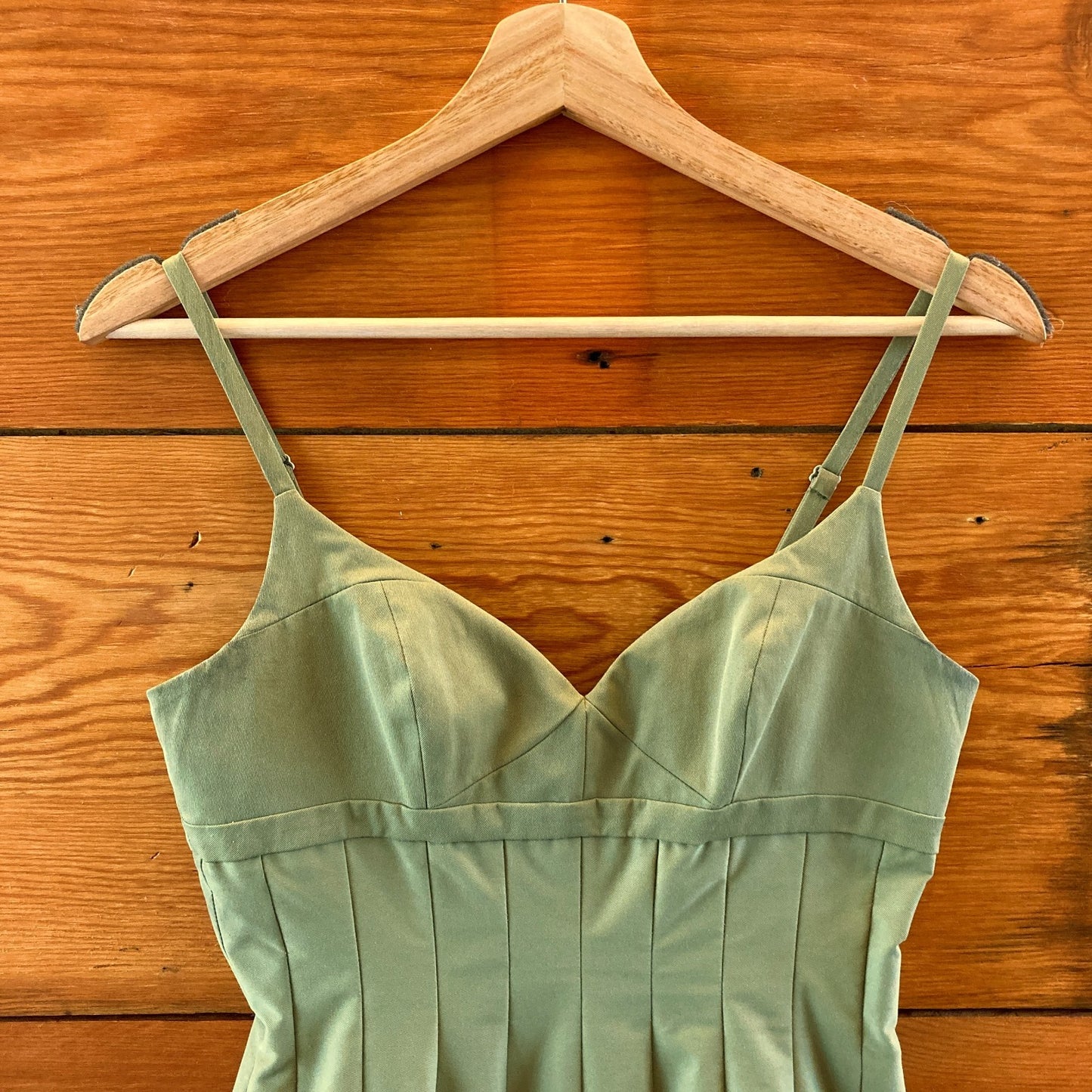 Heaven Marc Jacobs Military Green Pleated Mini Dress - Size XS - 1030SF