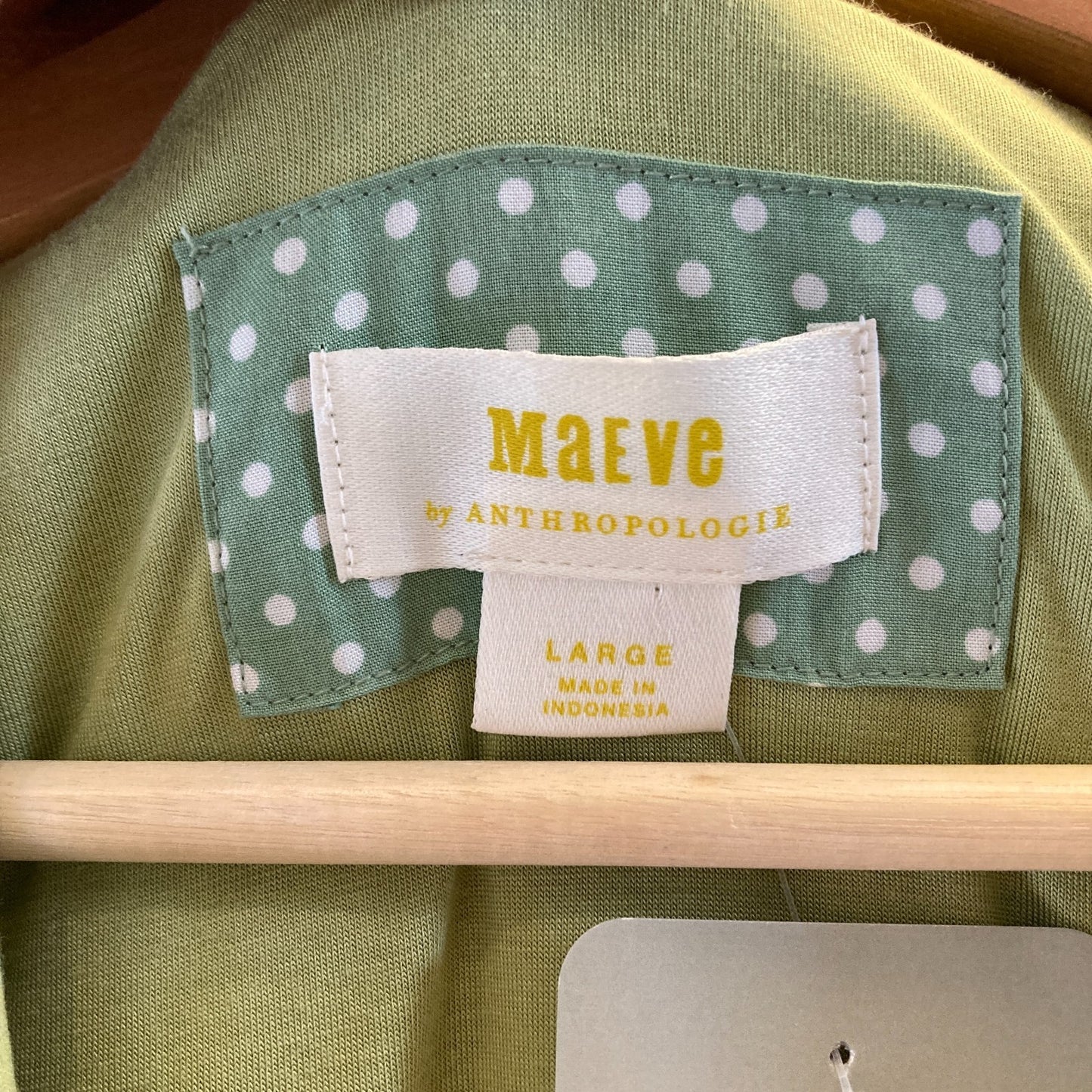 L - Maeve Anthropologie Green Scalloped Buttondown Sleeveless Dress 1203TR
