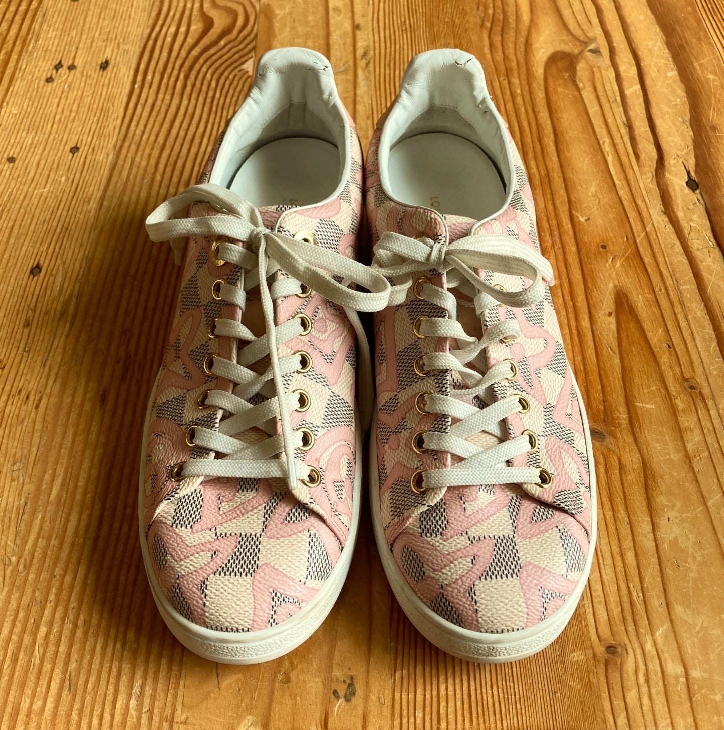 Louis Vuitton Damier Azur Tahitienne Bora Bora Sneakers - Size 37.5 / 7 - 0422VS