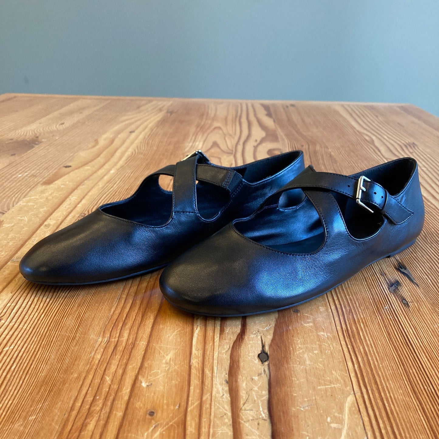 9 - Maeve Anthropologie Black Mary Jane Ballet Flats Shoes NEW w/ Box 0416JW