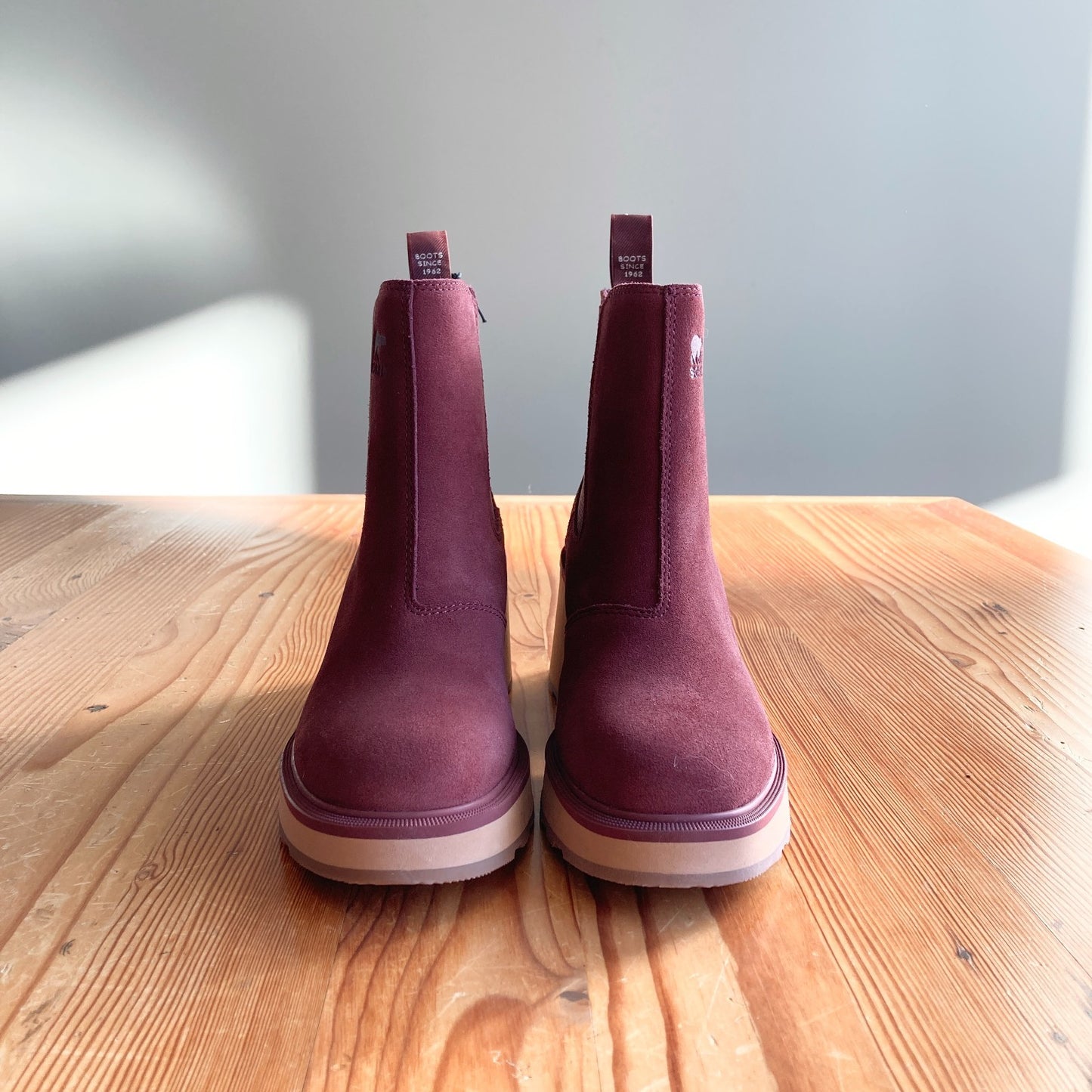 8.5 - Sorel NEW Spice Red Hi-Line Heel Chelsea Boots NEW w/ Box 0121CE