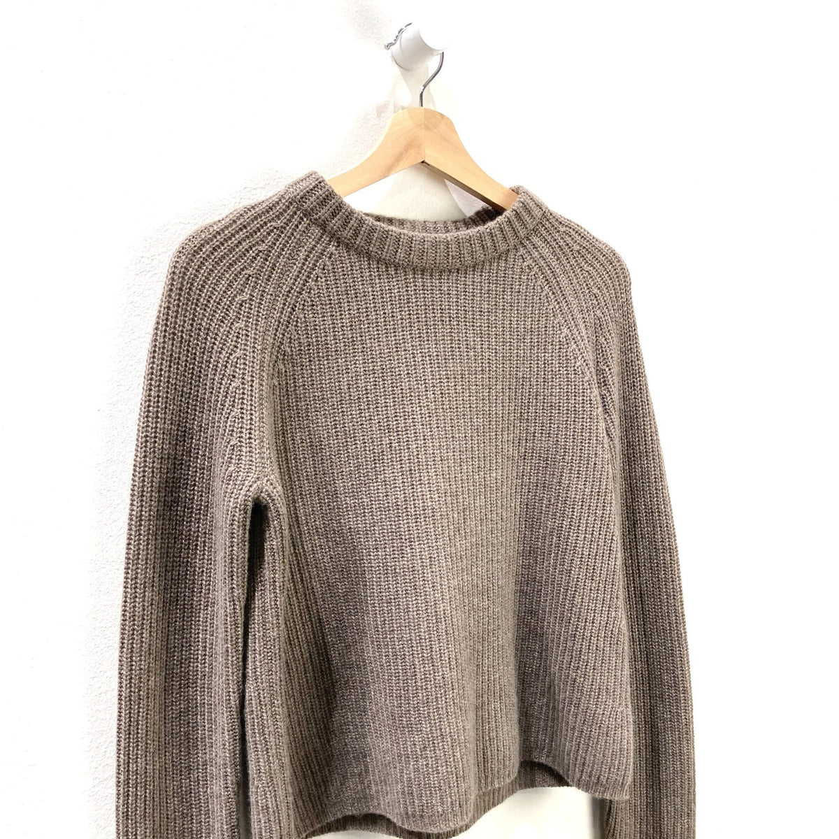 Jenni Kayne Brown Cashmere Fisherman Sweater - Size XS - 0312IG