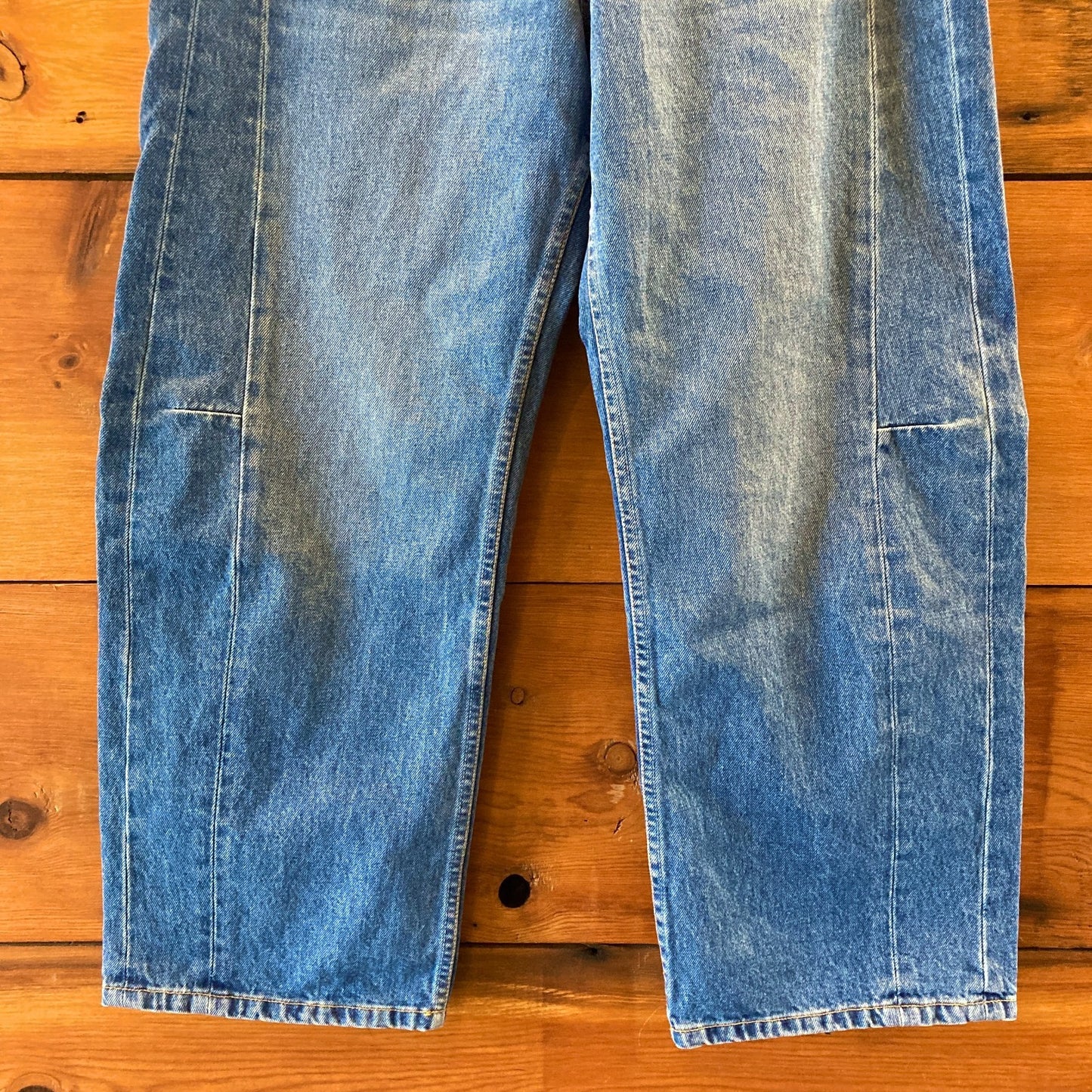 B Sides Lasso Jeans Blue Barrel Leg Button Fly Jeans - Size 30 - 1105AR