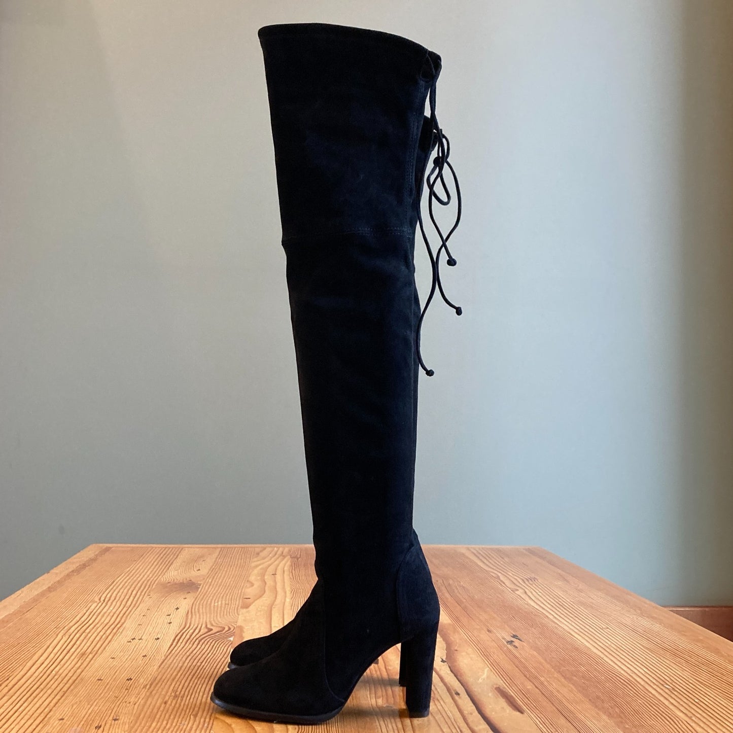 6.5- Stuart Weitzman Black Over the Knee Highland Boots Worn Once w/ Box 1122KP