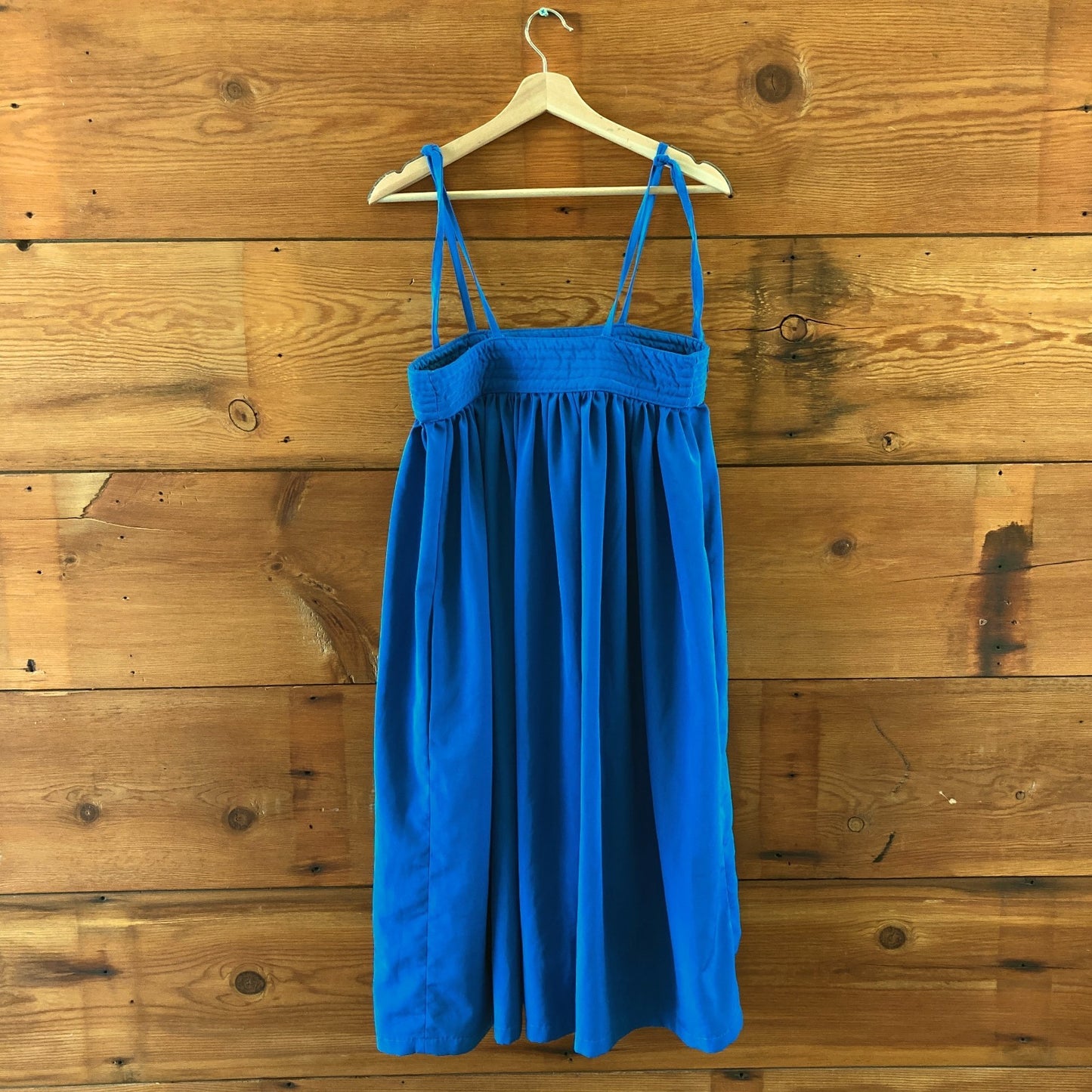 Laurs Kemp Local Designer $300 Blue Quilted Sleeveless Dress - Size S - 1203TR
