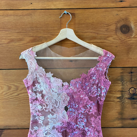Olvi's $1000 Pink Lace Mesh Cocktail Mini Dress - Size 2 - 1114SS