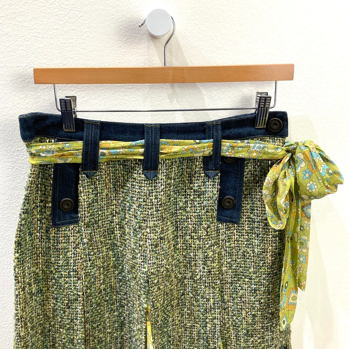 Dolce & Gabbana Y2K Tweed Denim Patchwork Jacket & Skirt Set - Size XS - 1015NE
