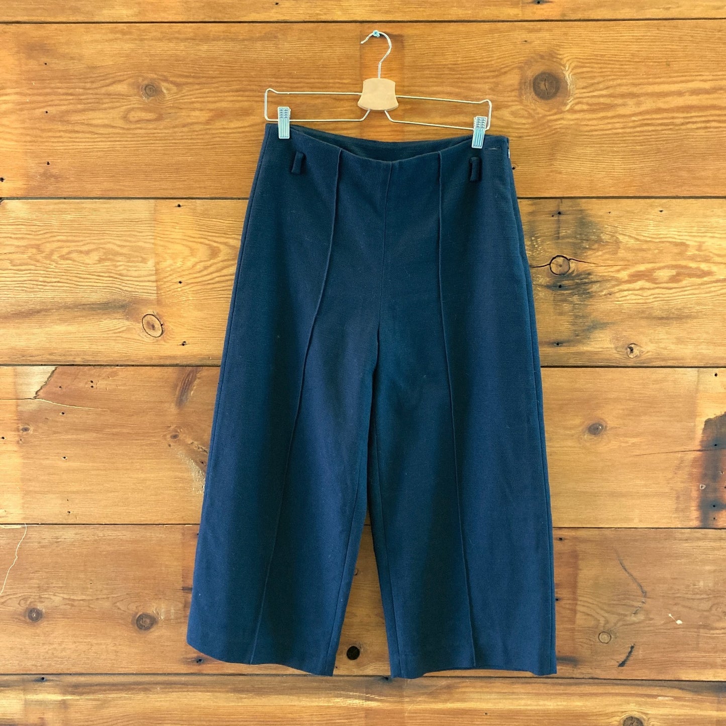 Vince $395 Navy Blue Wide Leg Cropped Trouser Pants - Size 10 - NEW - 1217RM