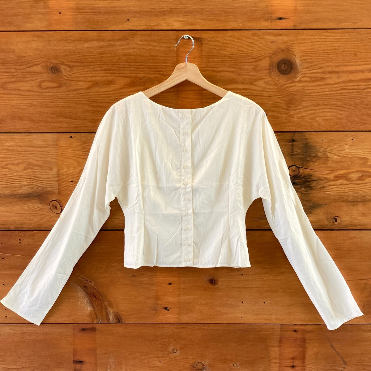 The Line by K $159 Vanilla White Button Up Zhade Top - Size S - NEW - 0927EK
