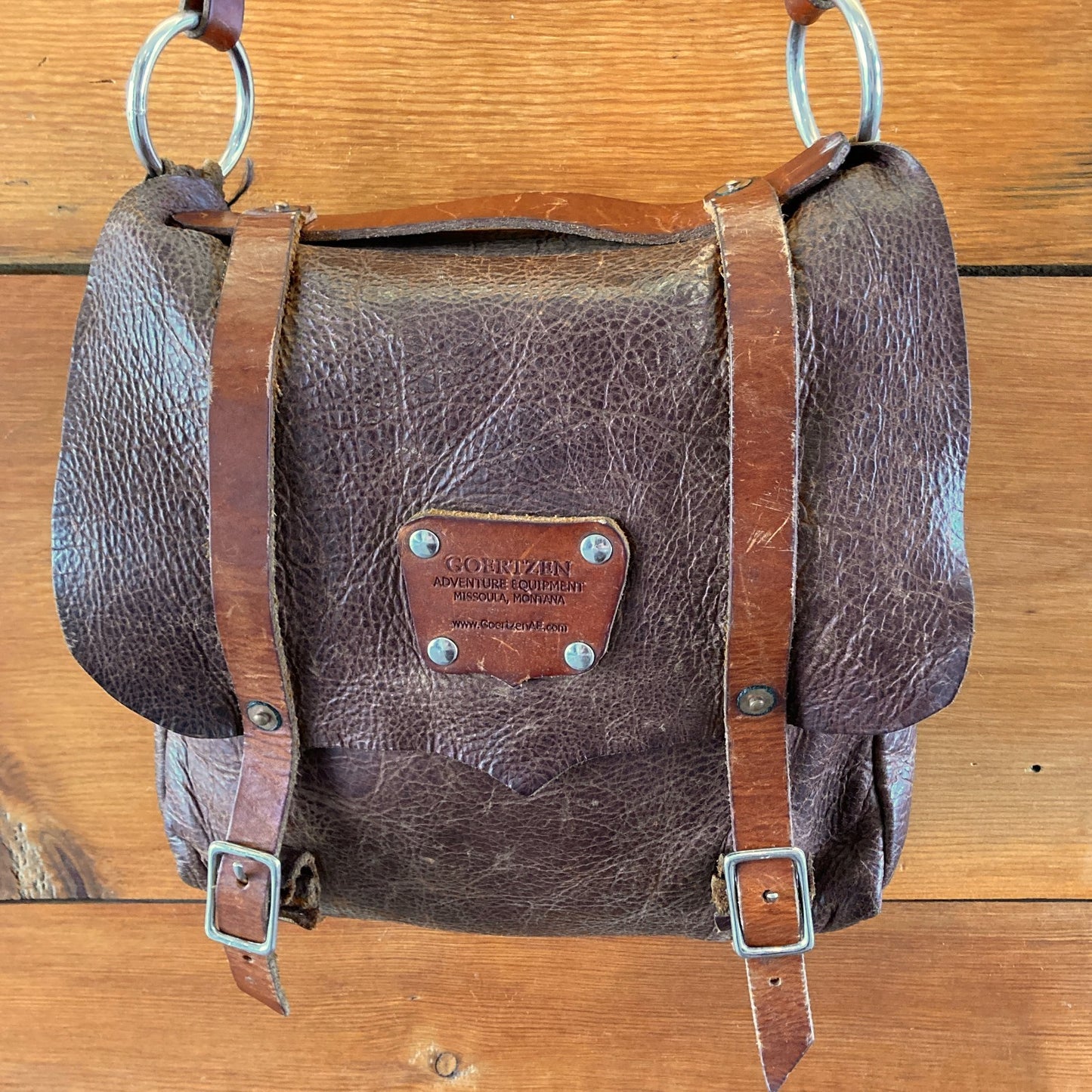 Goertzen Adventure Equipment Brown Leather Crossbody Satchel Bag - 1229MR