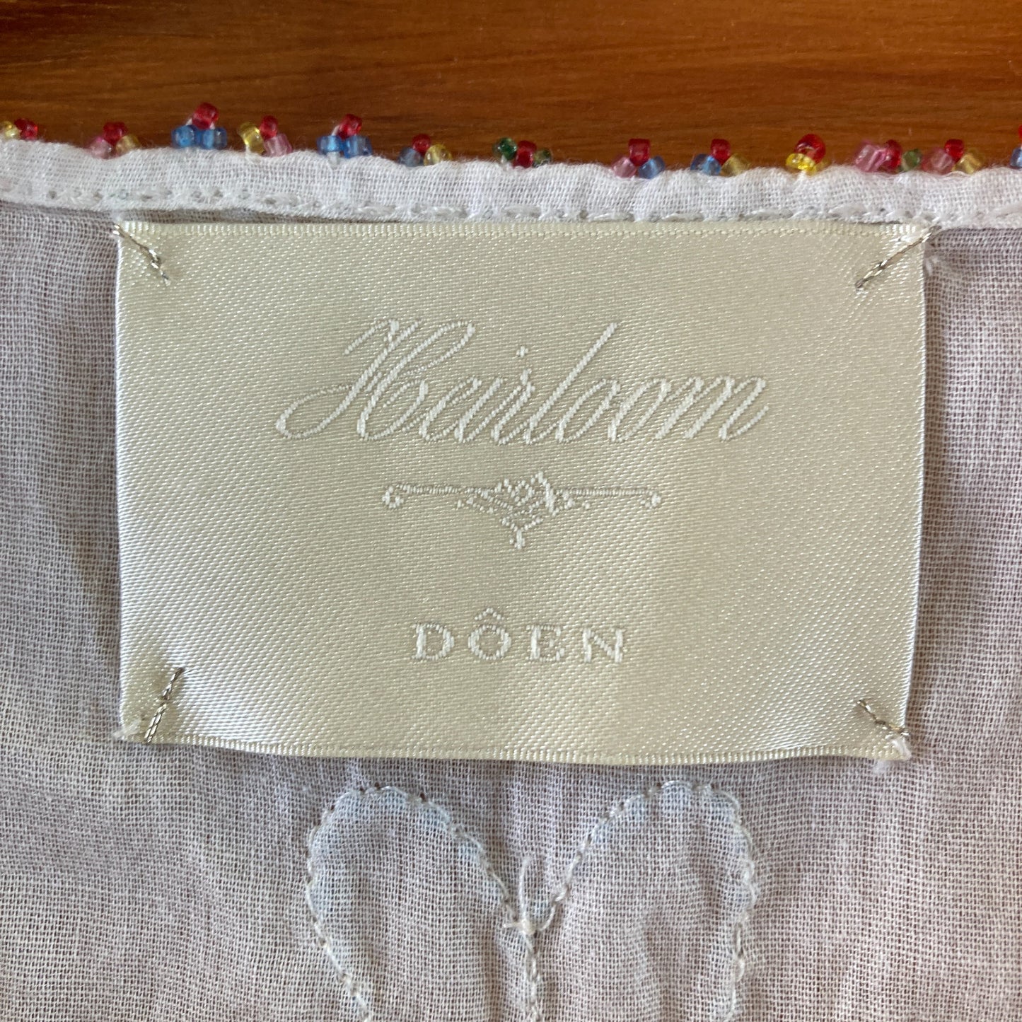 Doen Heirloom White Odelia Delicate Beaded Sleeveless Top  - Size M - 1011SC