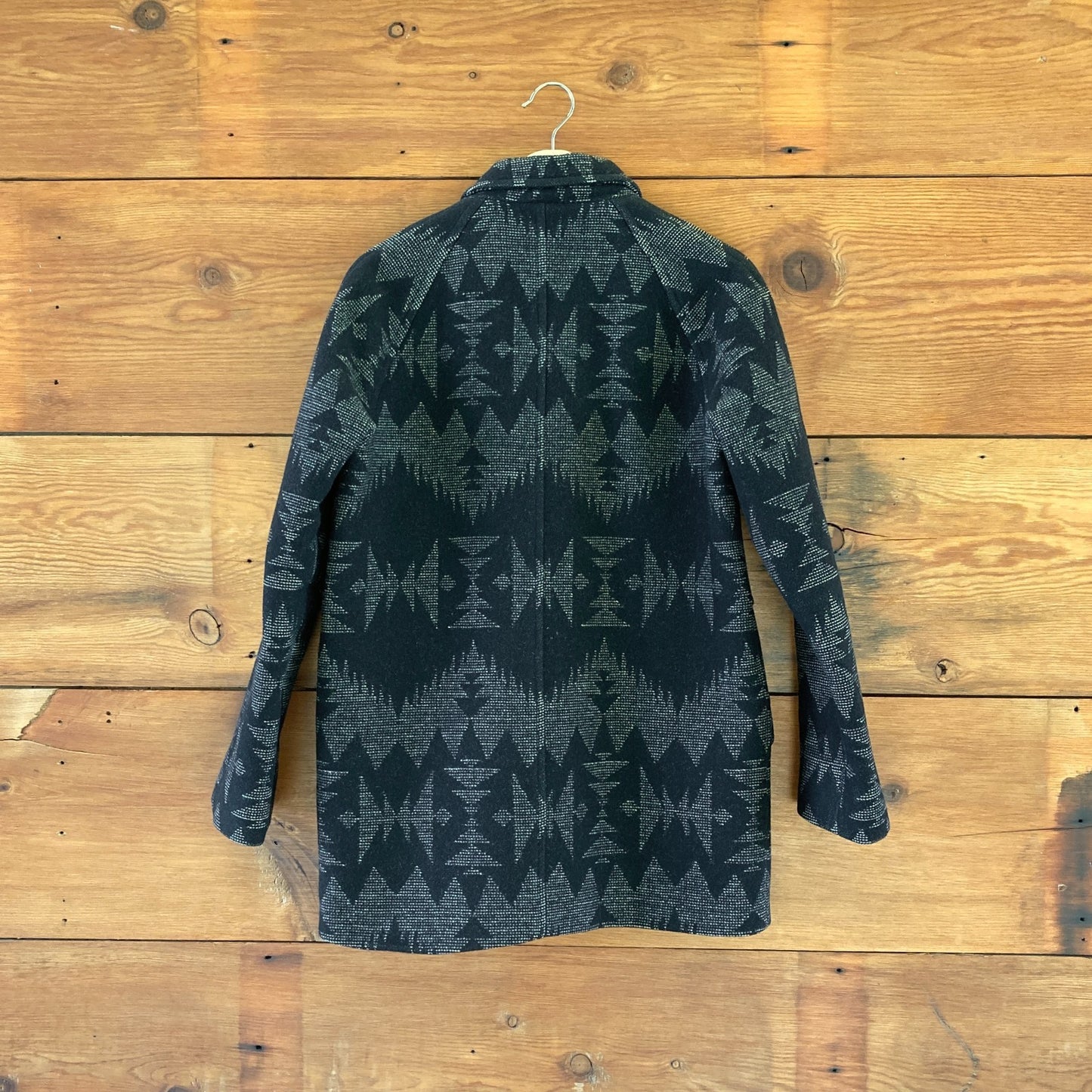 S Mens - Pendleton Portland Collection Black Chimayo Wool Jacket Coat 0813CP