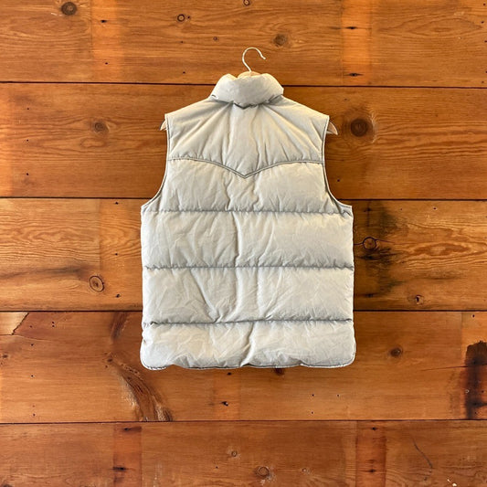 Filson Light Tan Waxed Duck Down Womens 700 Fill Snap Vest - Size S - 0312IG
