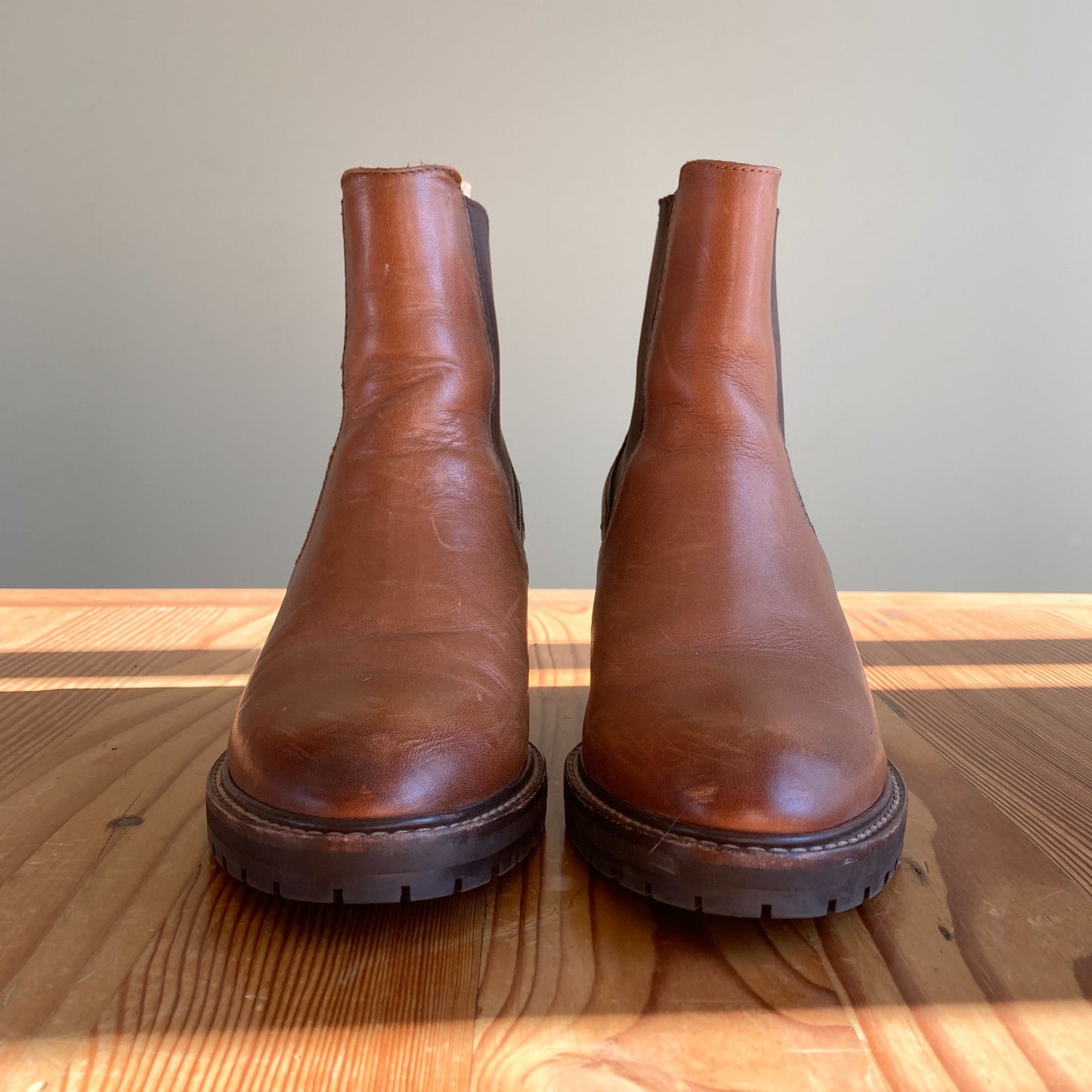 6.5 - Thursday Boot Company Toffee Tan Leather Knockout High Heel Boots 0106KL