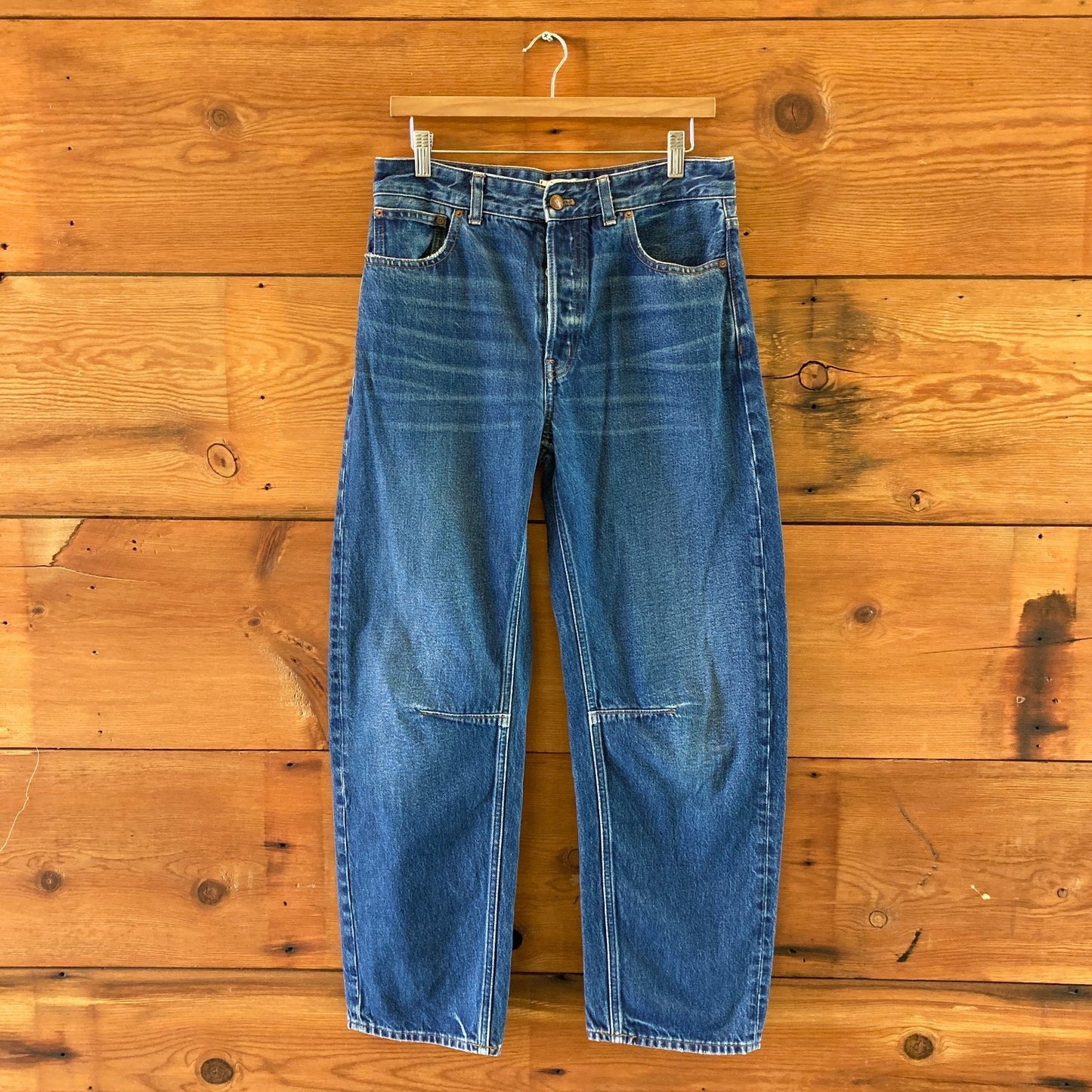 Madewell The Darted Barrel Leg High Rise Button Fly Jeans - Size 27 T 0929LL