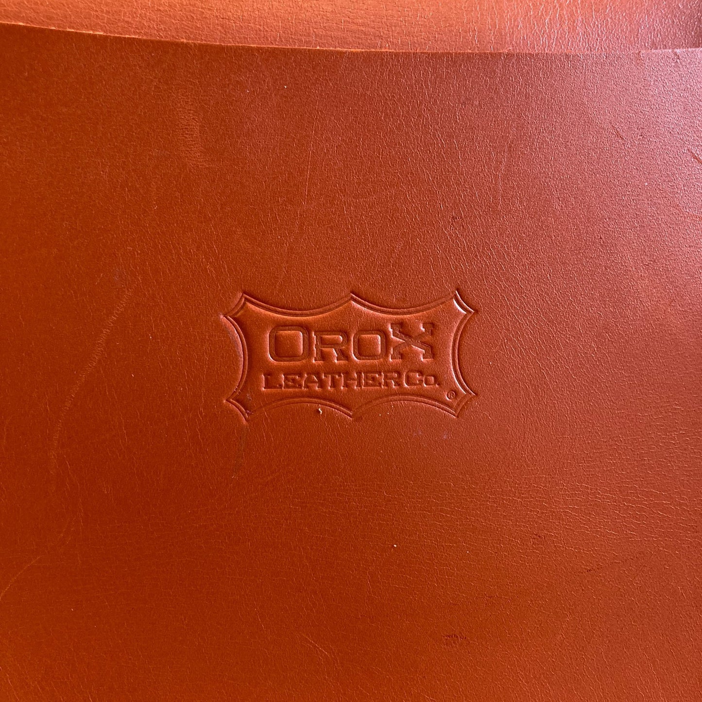 Orox Leather Co. Orange Brown Leather Small Crossbody Purse Bag 0707SC