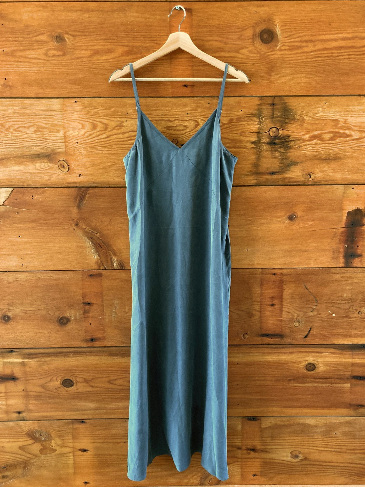 Jenni Kayne $425 Riviera Gray Cupro Silky Midi Slip Dress - Size M - 4427SC