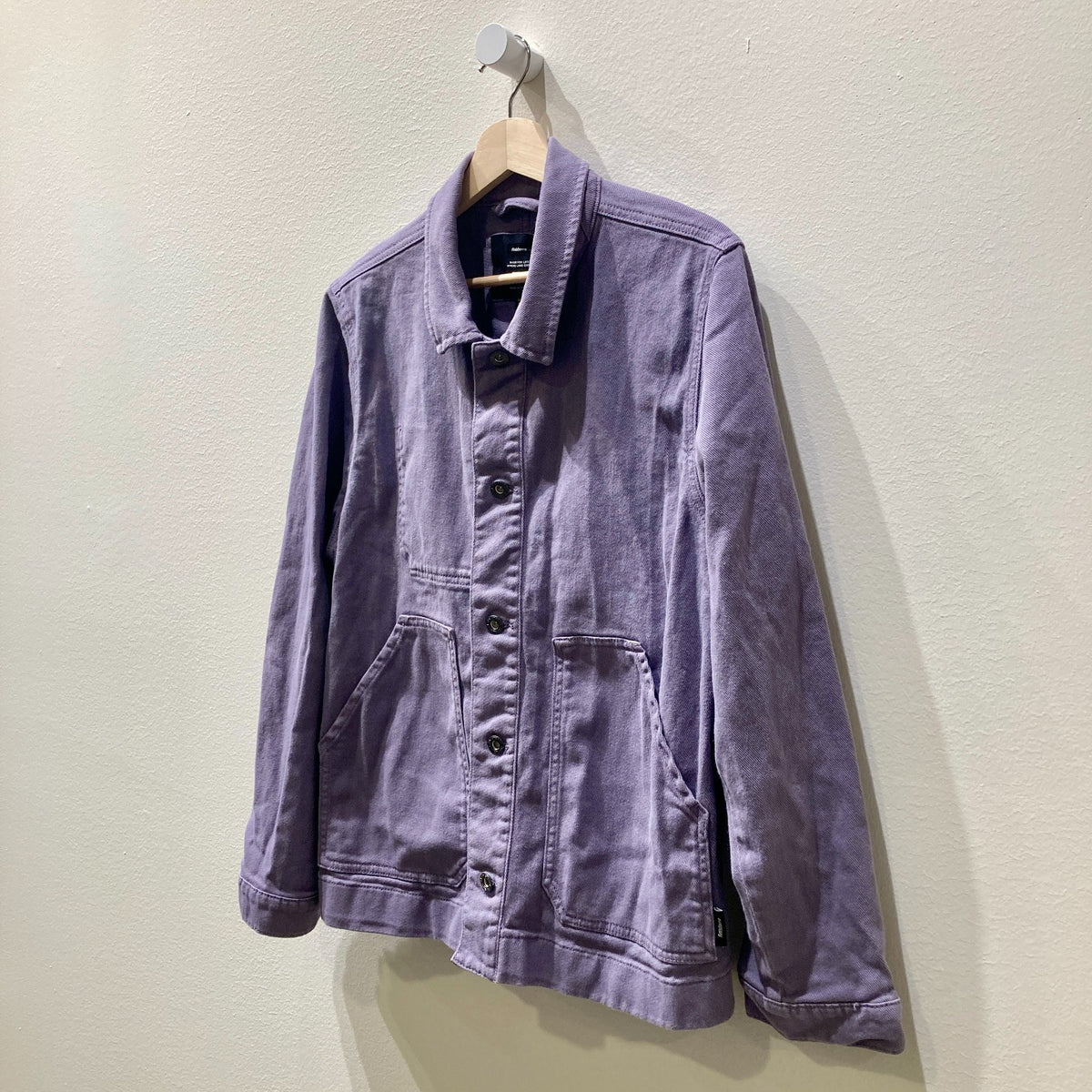 Finisterre Purple Gray Button Up Yarrel Chore Jacket - Size 10 - 0607CC