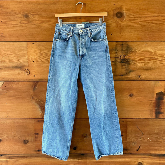 AGoldE Medium Wash REN Button Fly Womens Wide Leg Jeans - Size 24 - 0312IG