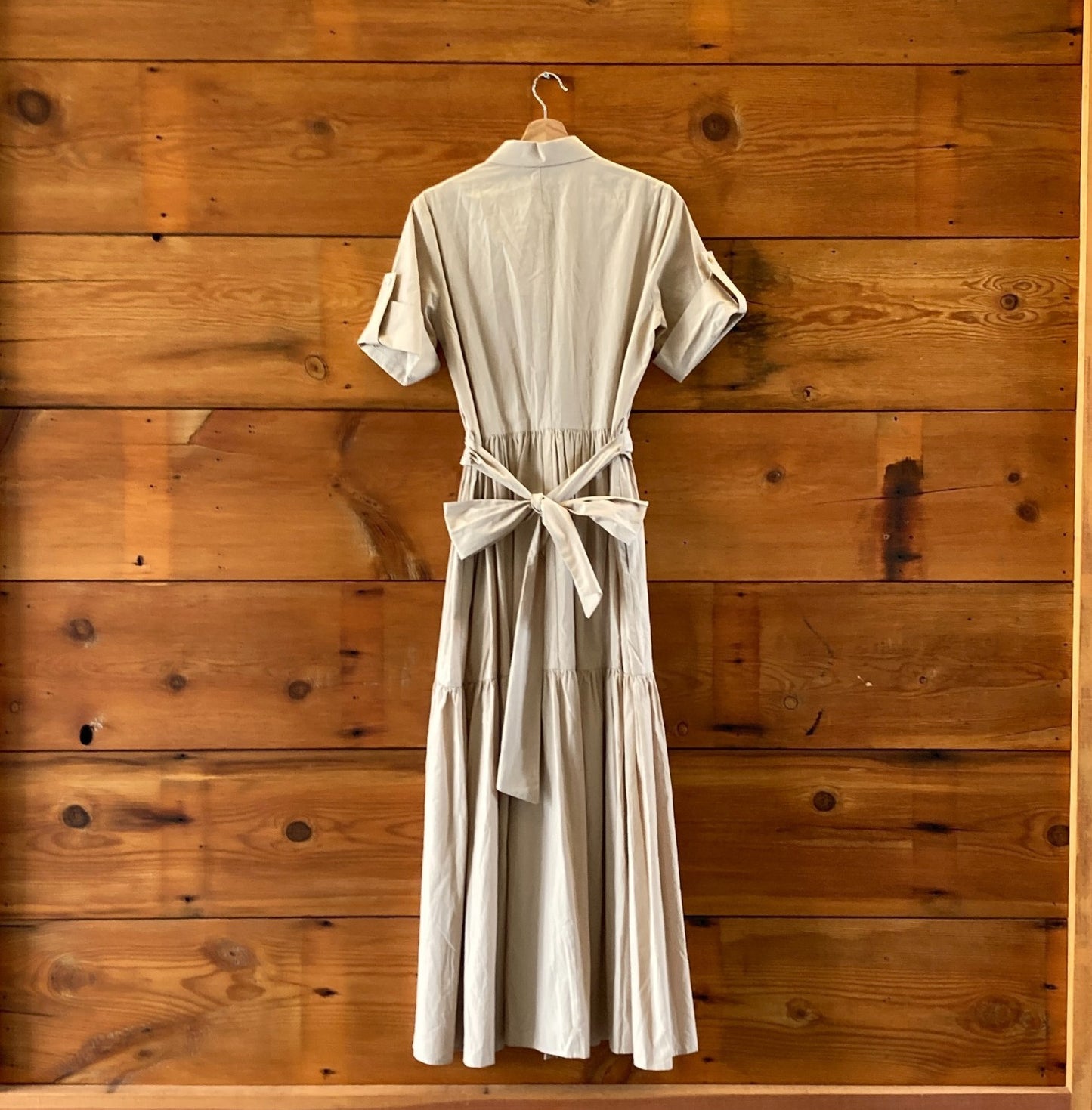 Antonelli Firenze $725 Khaki Tan Margherita Maxi Dress - Size 44 / M - 4427SC