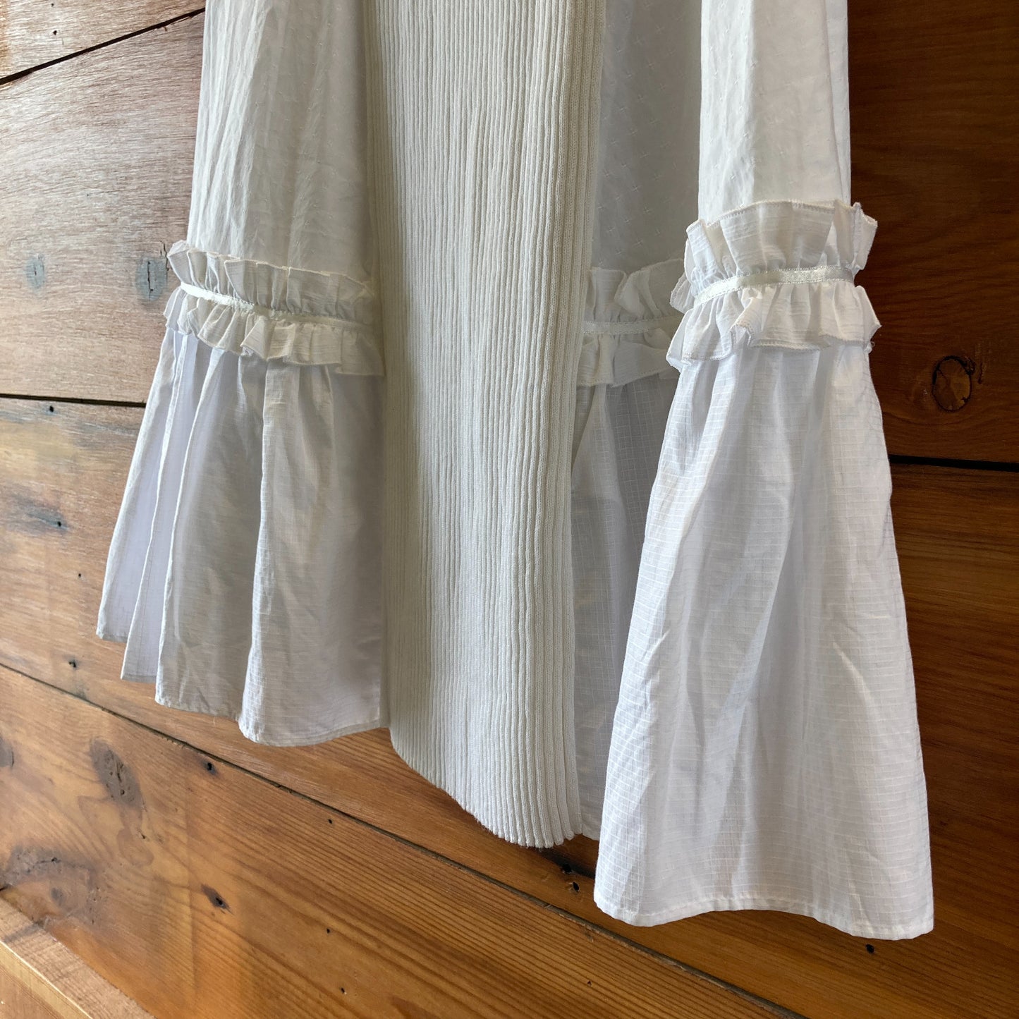 MM6 Maison Martin Margiela White Ribbed Midi Dress - Size 42 / L - 1016SS