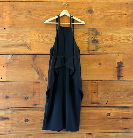 Rachel Comey Black Midi Length Open Back Cocktail Dress - Size 4 - 0813CP