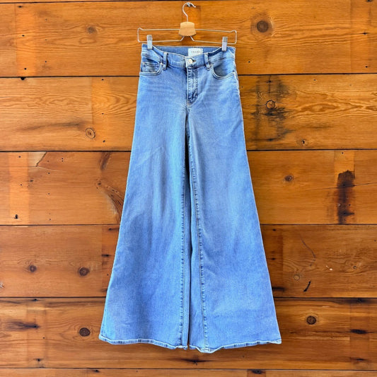 Frame Denim Le Palazzo Light Wash High Rise Wide Leg Jeans - Size 26 - 0628AC