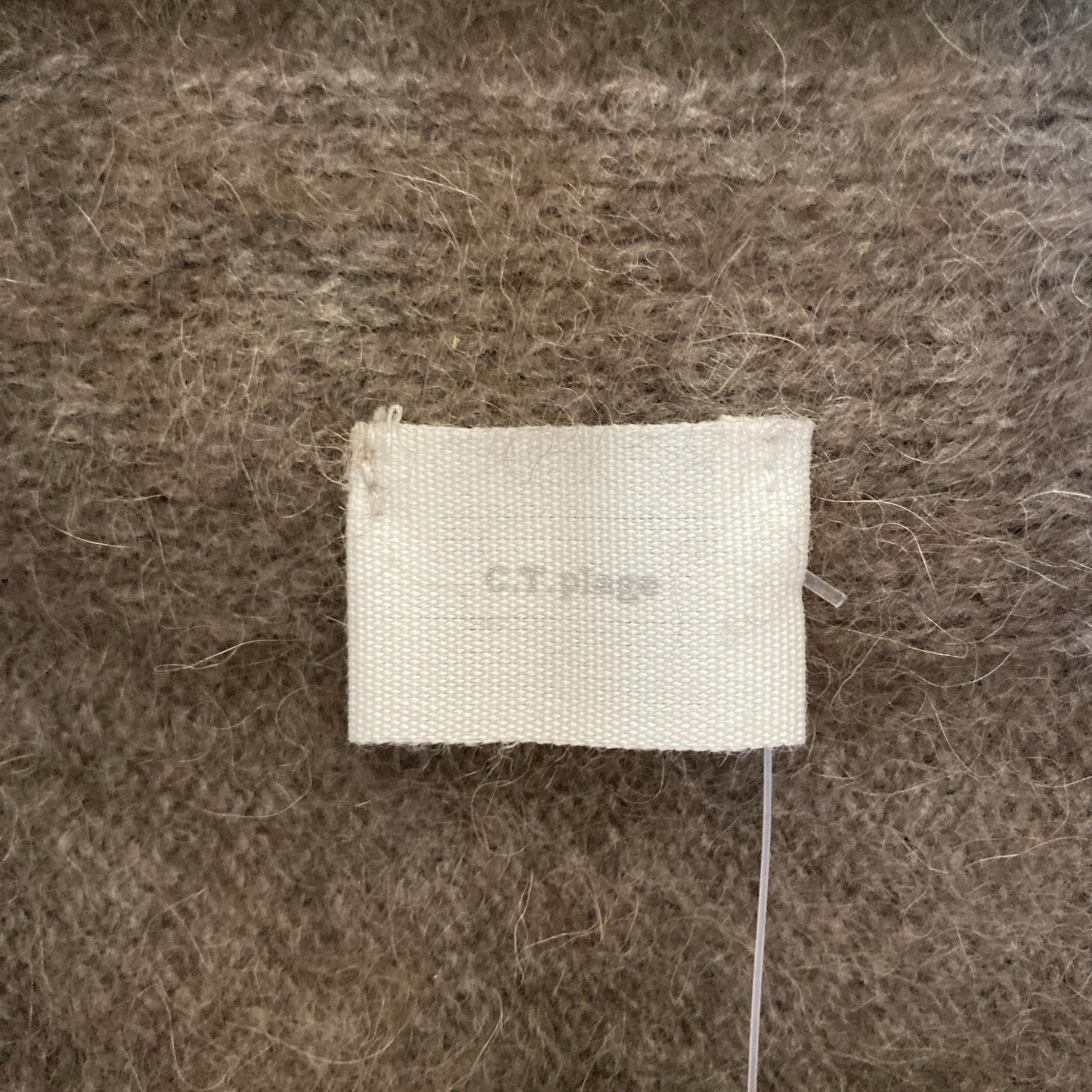 CT Plage $360 Brown & Black Raccoon Wool Stole Sweater - One Size - NEW - 4427SC