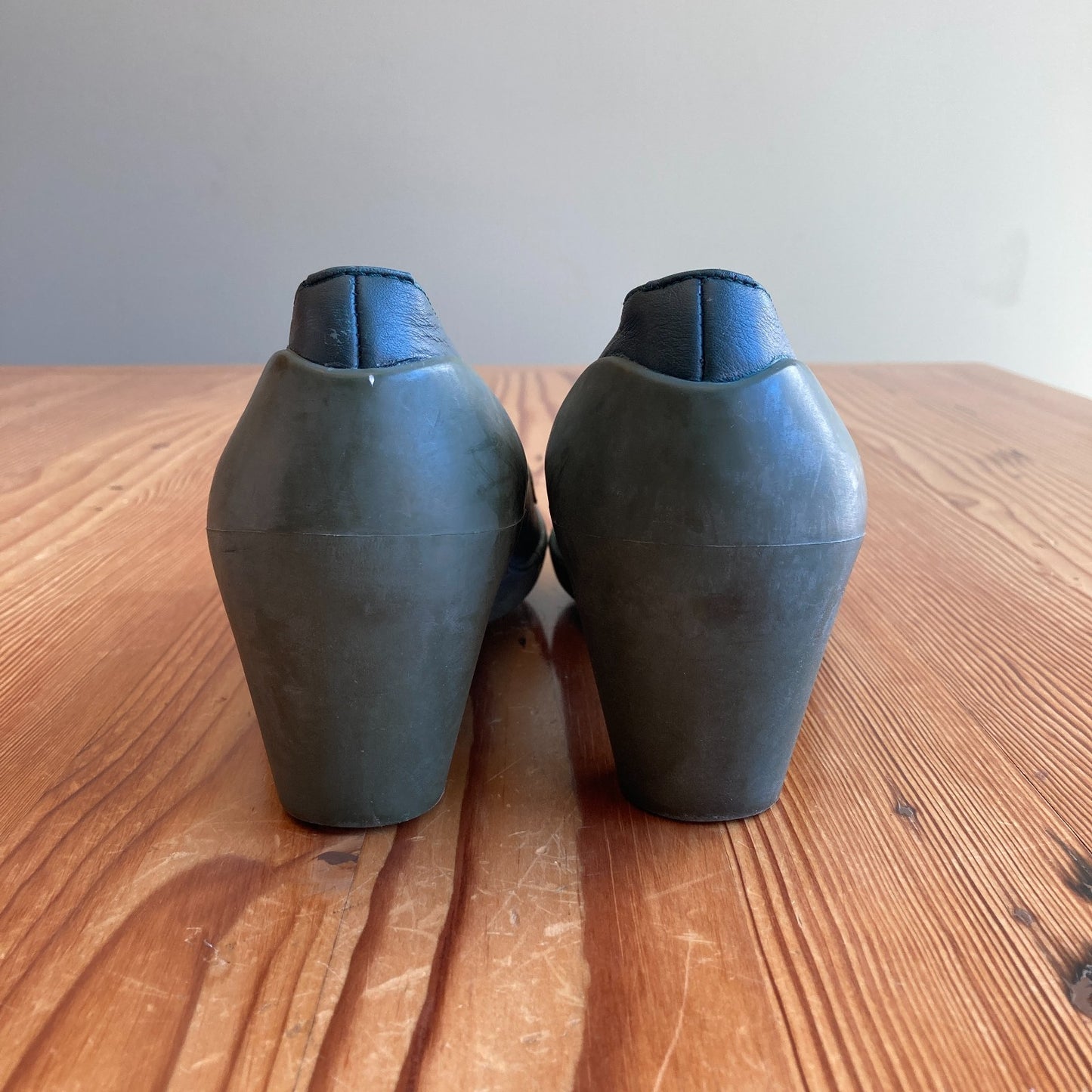 Camper Blue Green Leather Twins Number Heels Pumps - Size 40 / 10 US - 0218NM