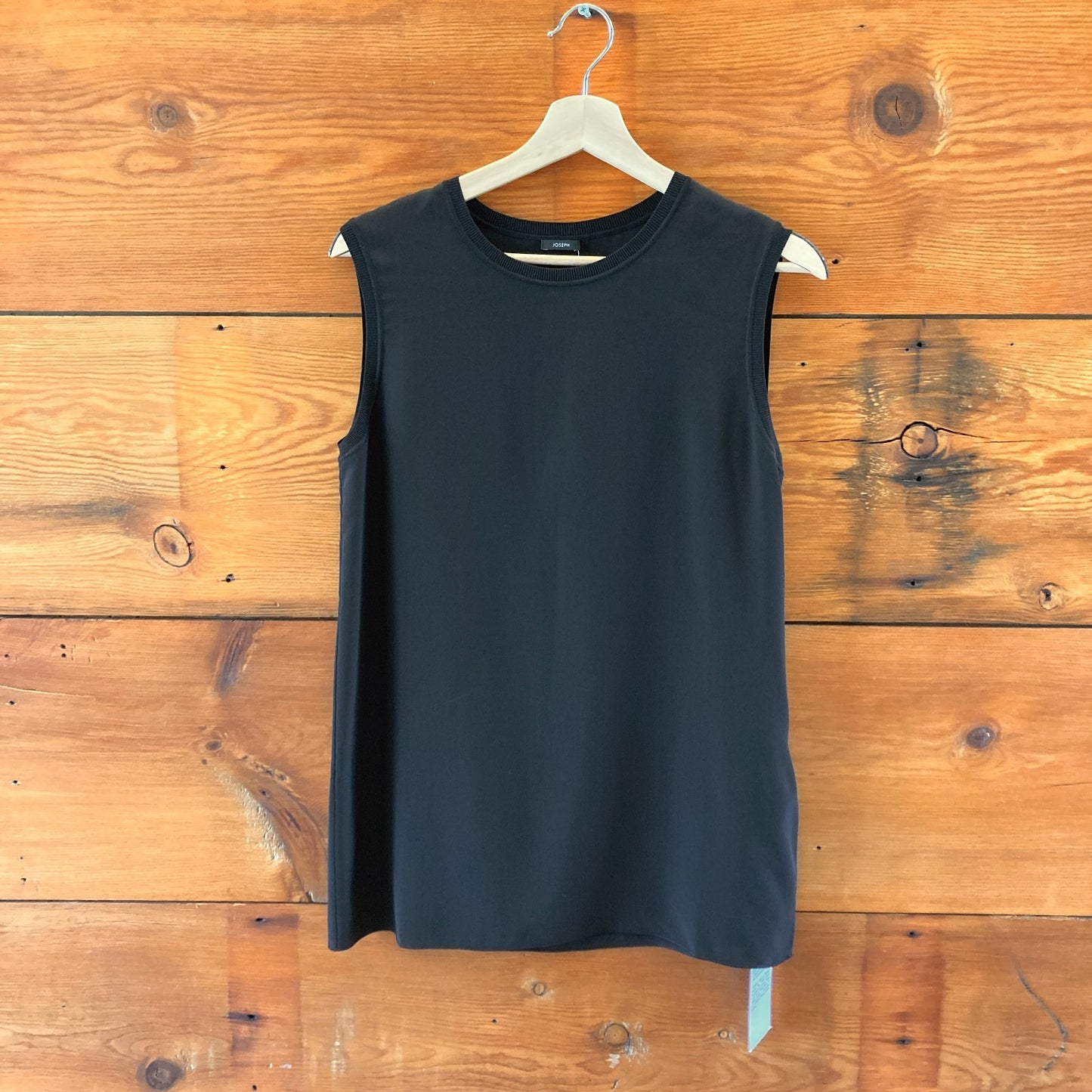 Joseph $365 Black Crepe De Silk Bley Tank Blouse - Size 38 / M - NEW - 4427SC