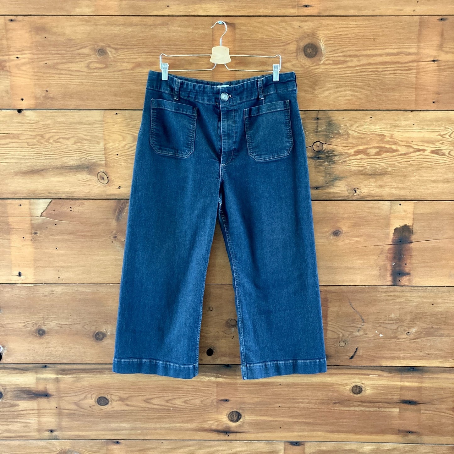 Maeve Dark Wash High Rise Wide Leg Colette Jeans - Size 16 Petite - 0419JP